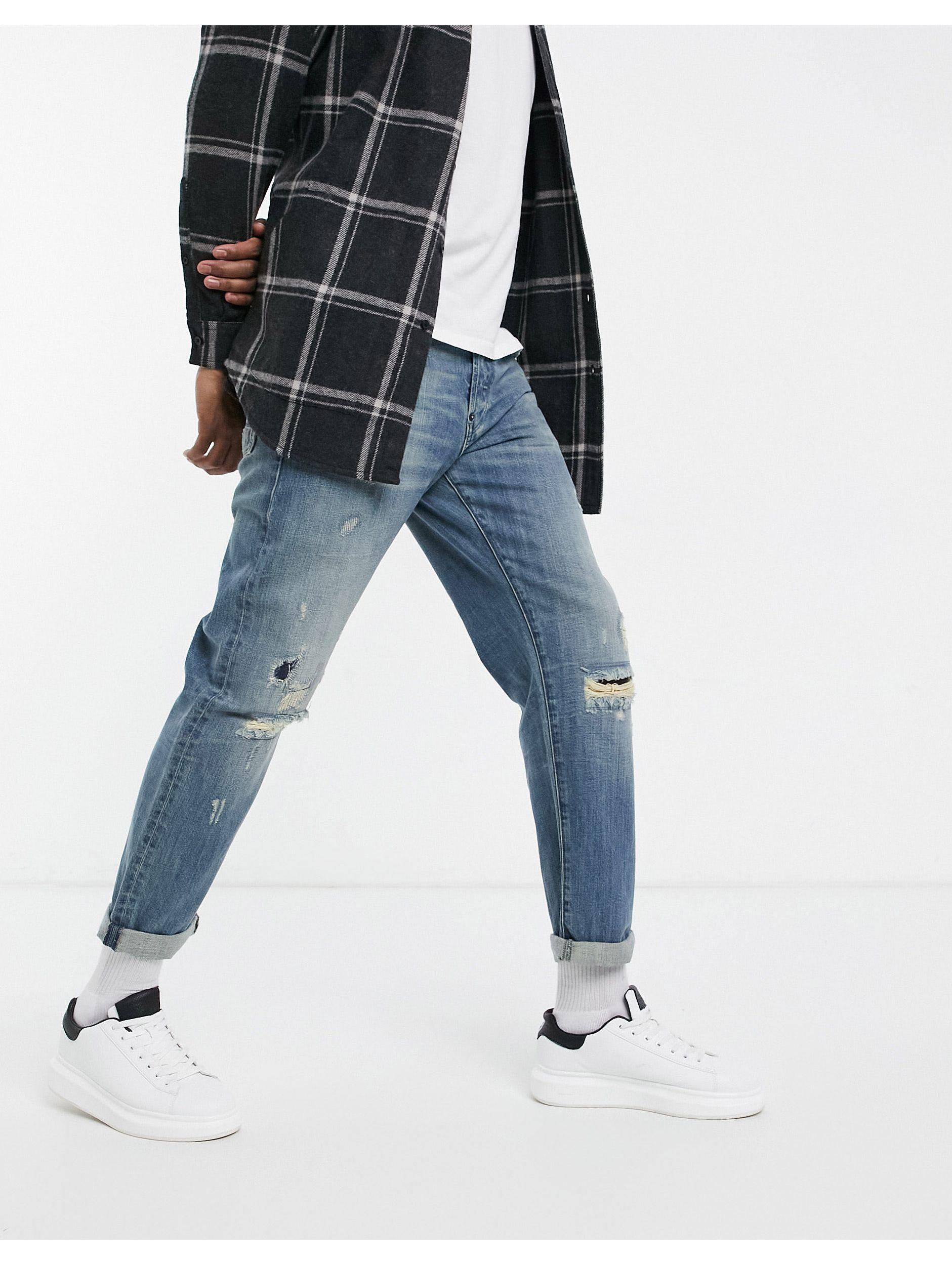 Alum Relaxed Tapered Fit Rip And Repair Jeans