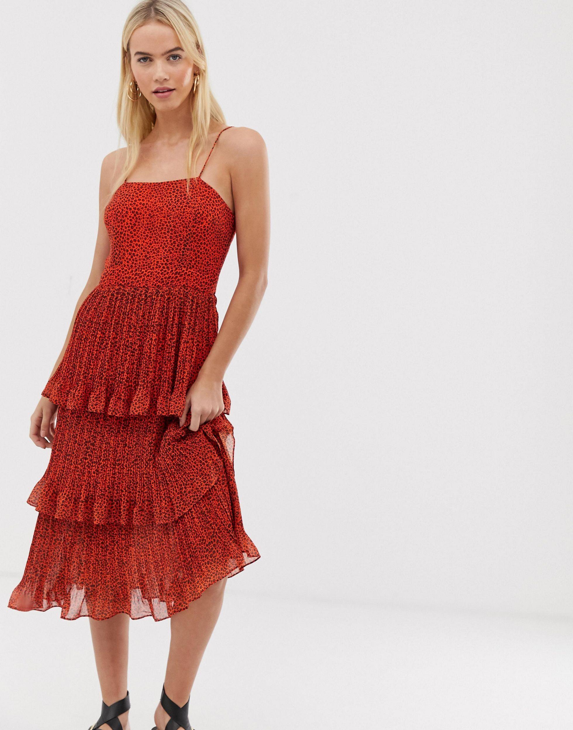 mini leopard pleated dress