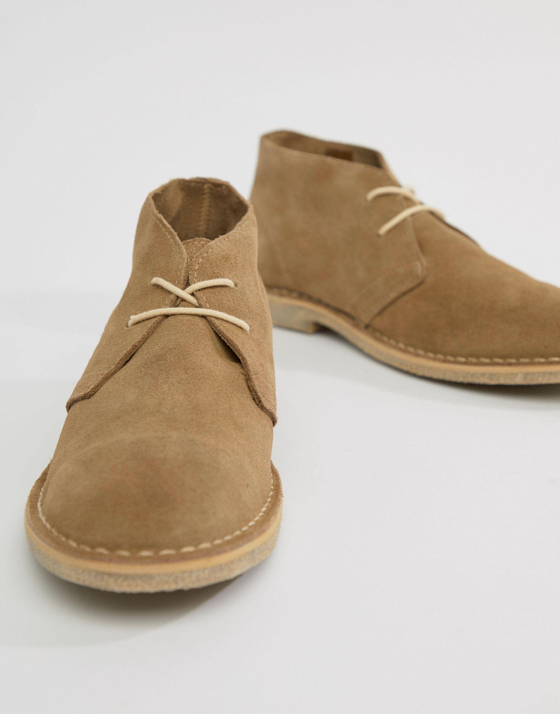 ASOS Wide Fit Desert Chukka Boots for Men | Lyst