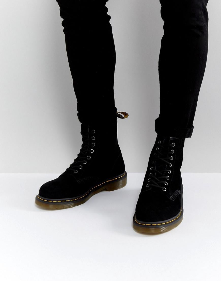 Dr. Martens 1460 Suede Boots in Black for Men | Lyst