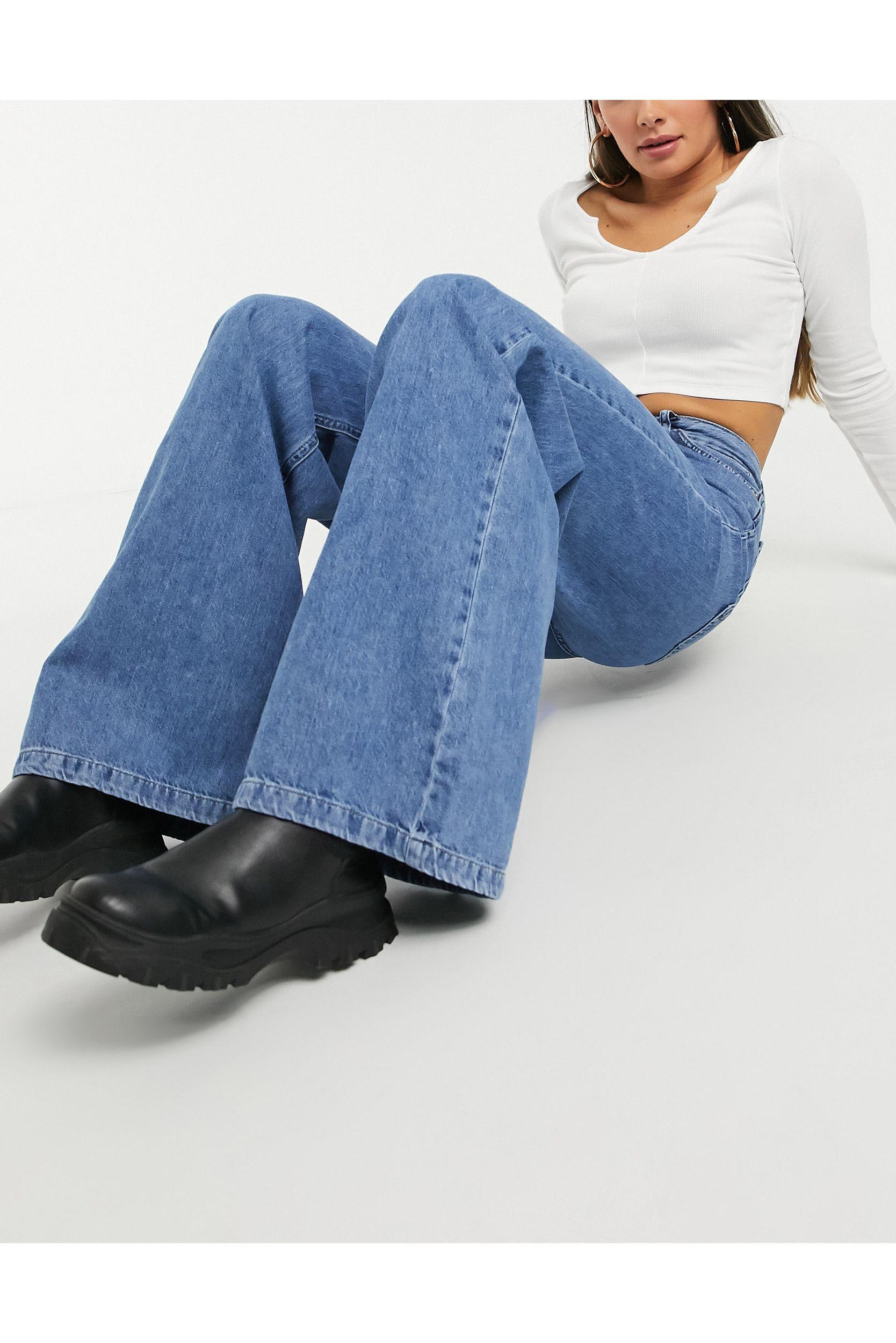 Stradivarius Denim 90s Wide Leg Jeans 