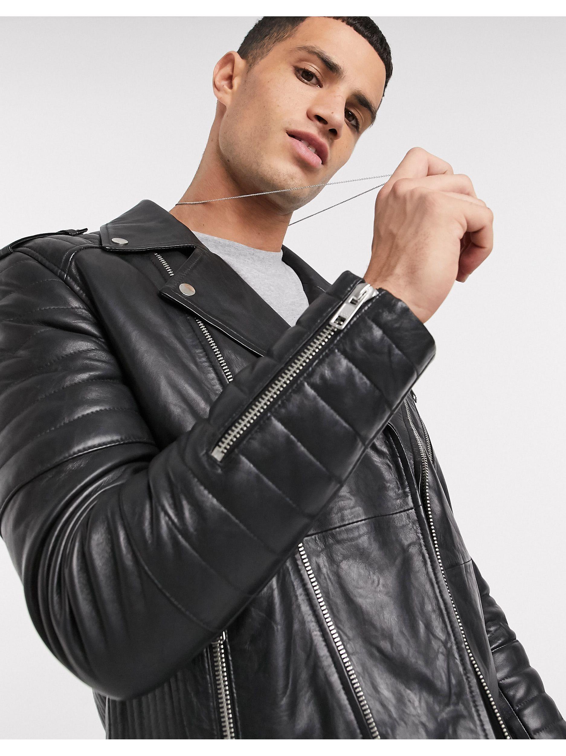 mens barneys leather jacket