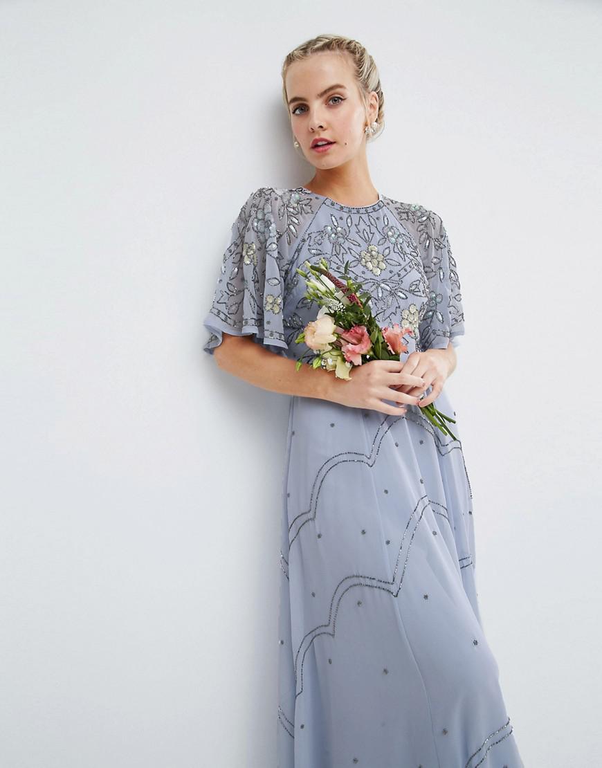 wedding flutter sleeve maxi dress wedding flutter sleeve maxi dress