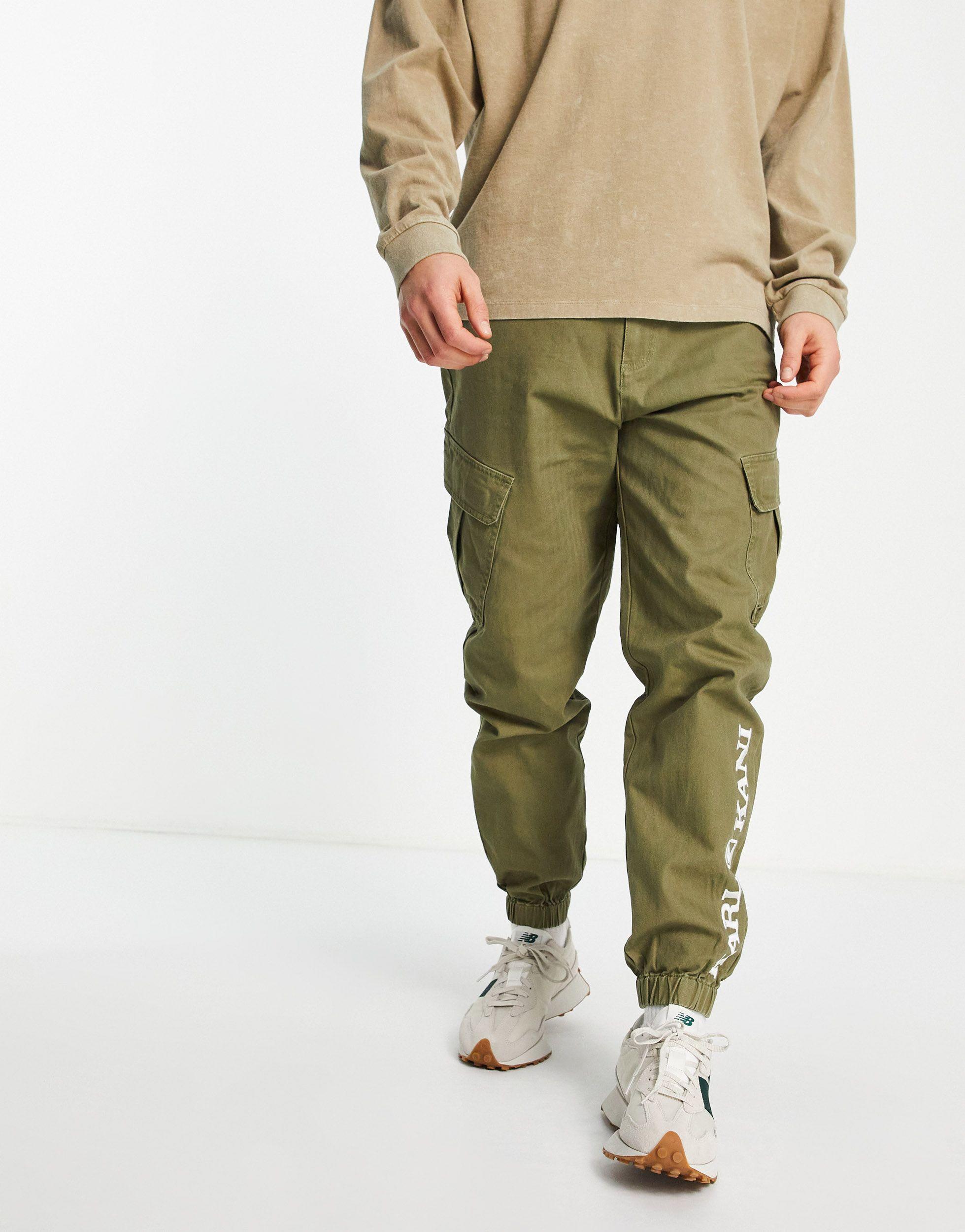 Karlkani Retro Washed Cargo Pants in Green for Men | Lyst