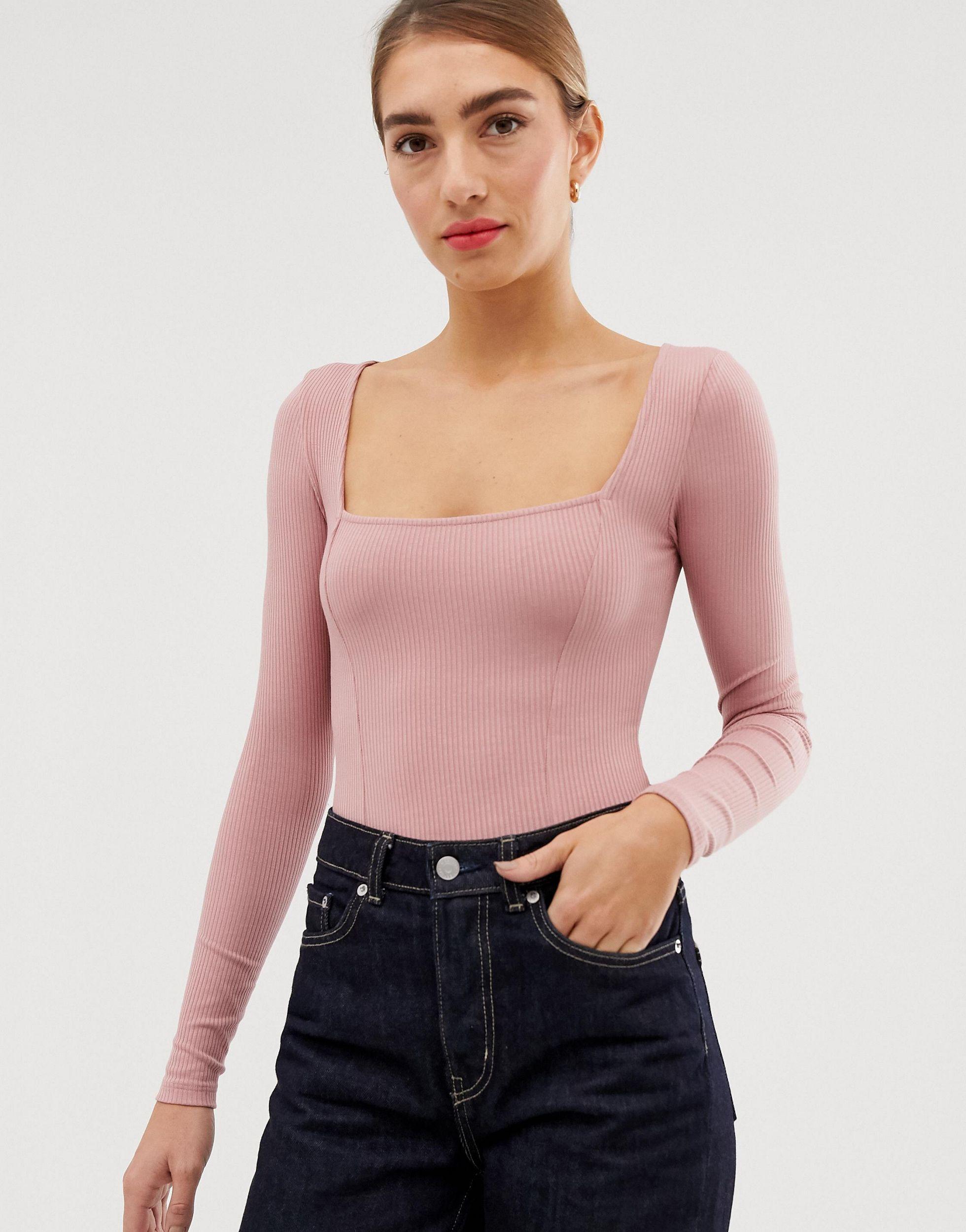 Body Stradivarius de Denim de color Rosa | Lyst