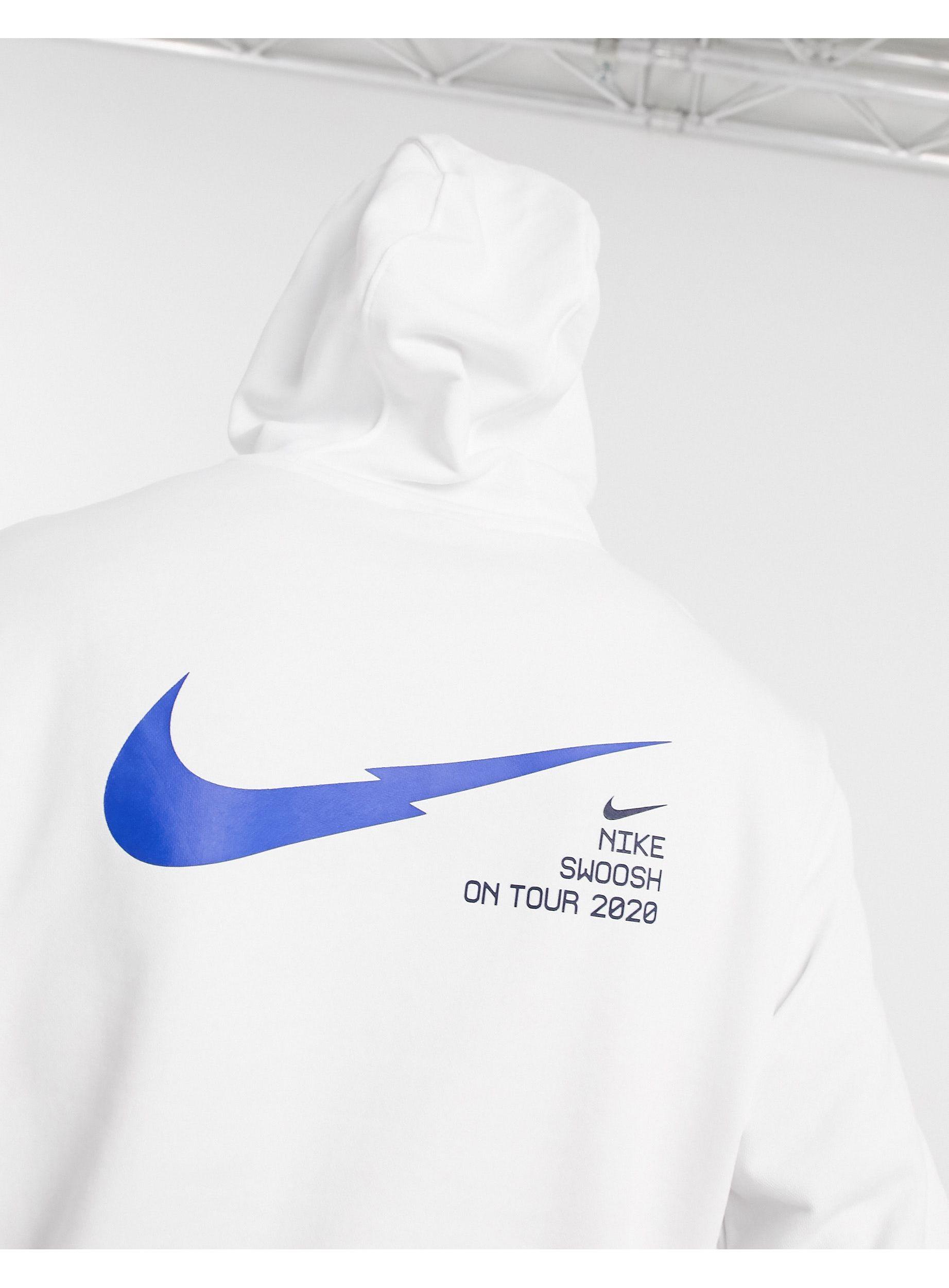 Nike Swoosh On Tour Pack Hoodie in White for Men | Lyst UK