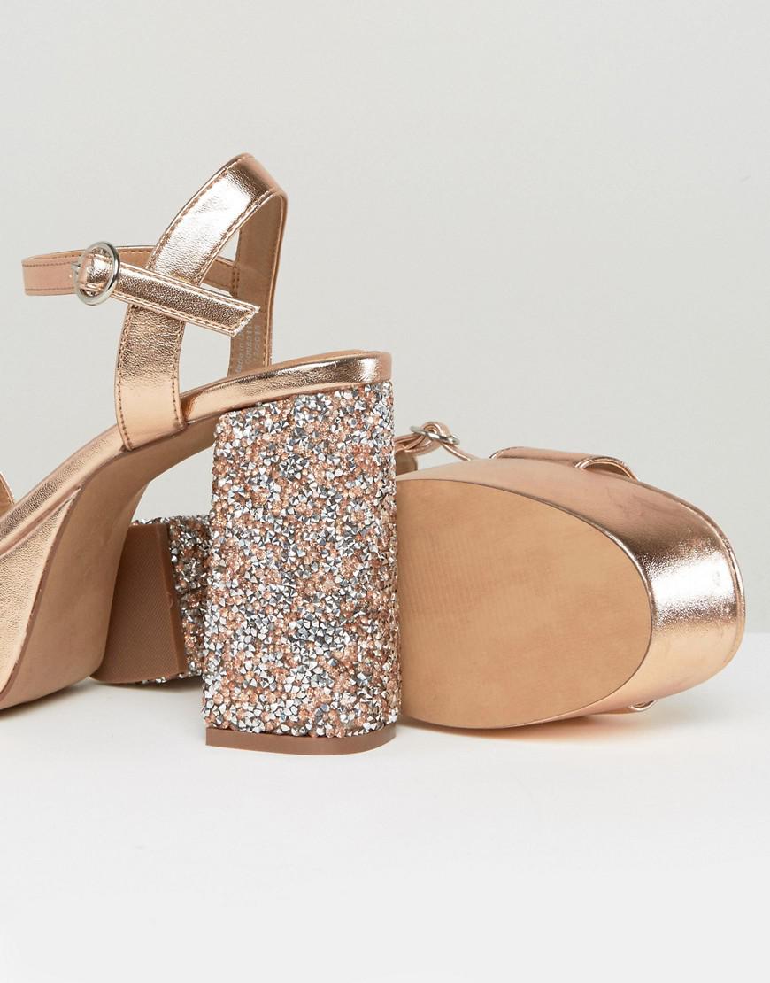 embellished platform heels