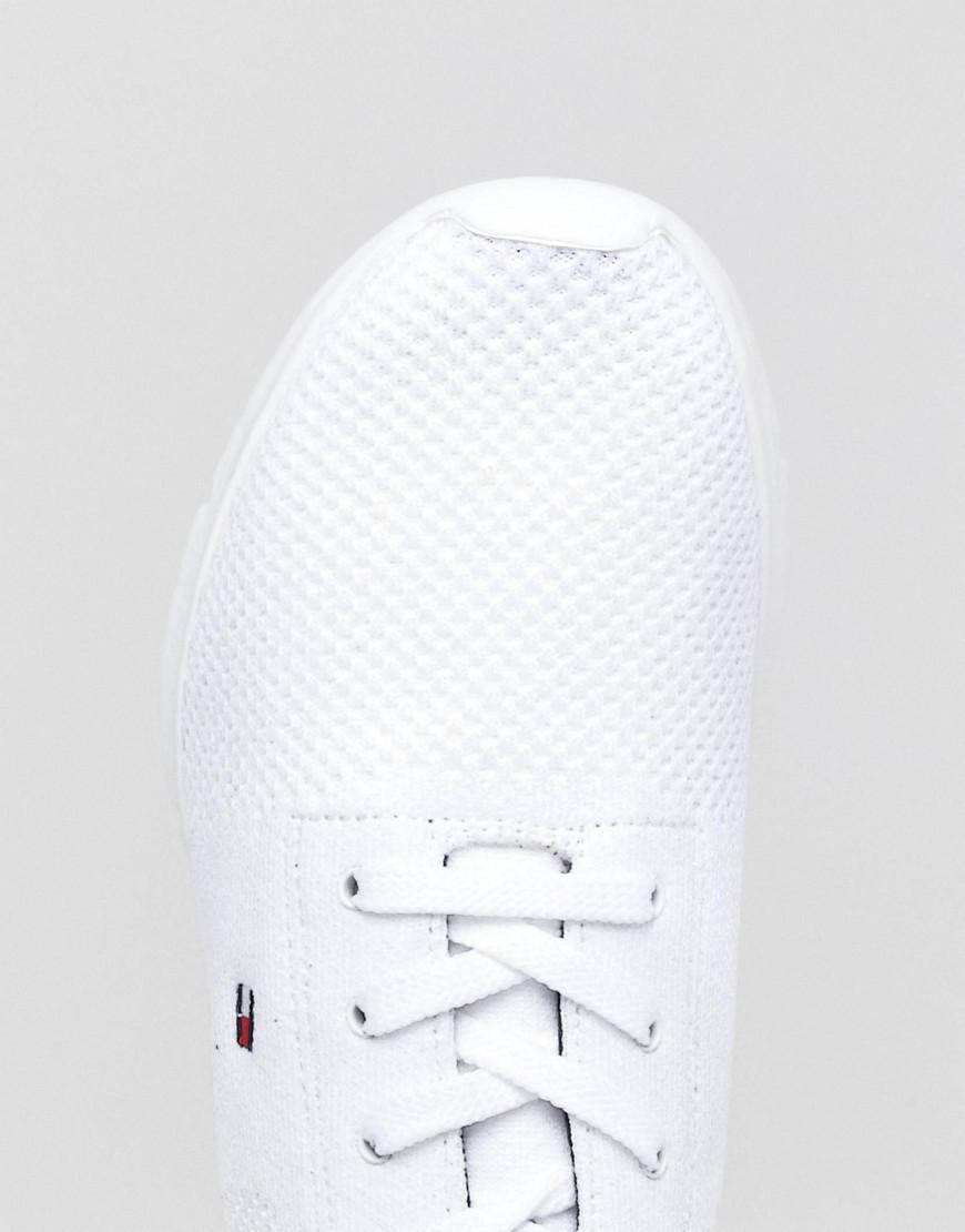 tommy hilfiger tobias flag mesh trainers in white