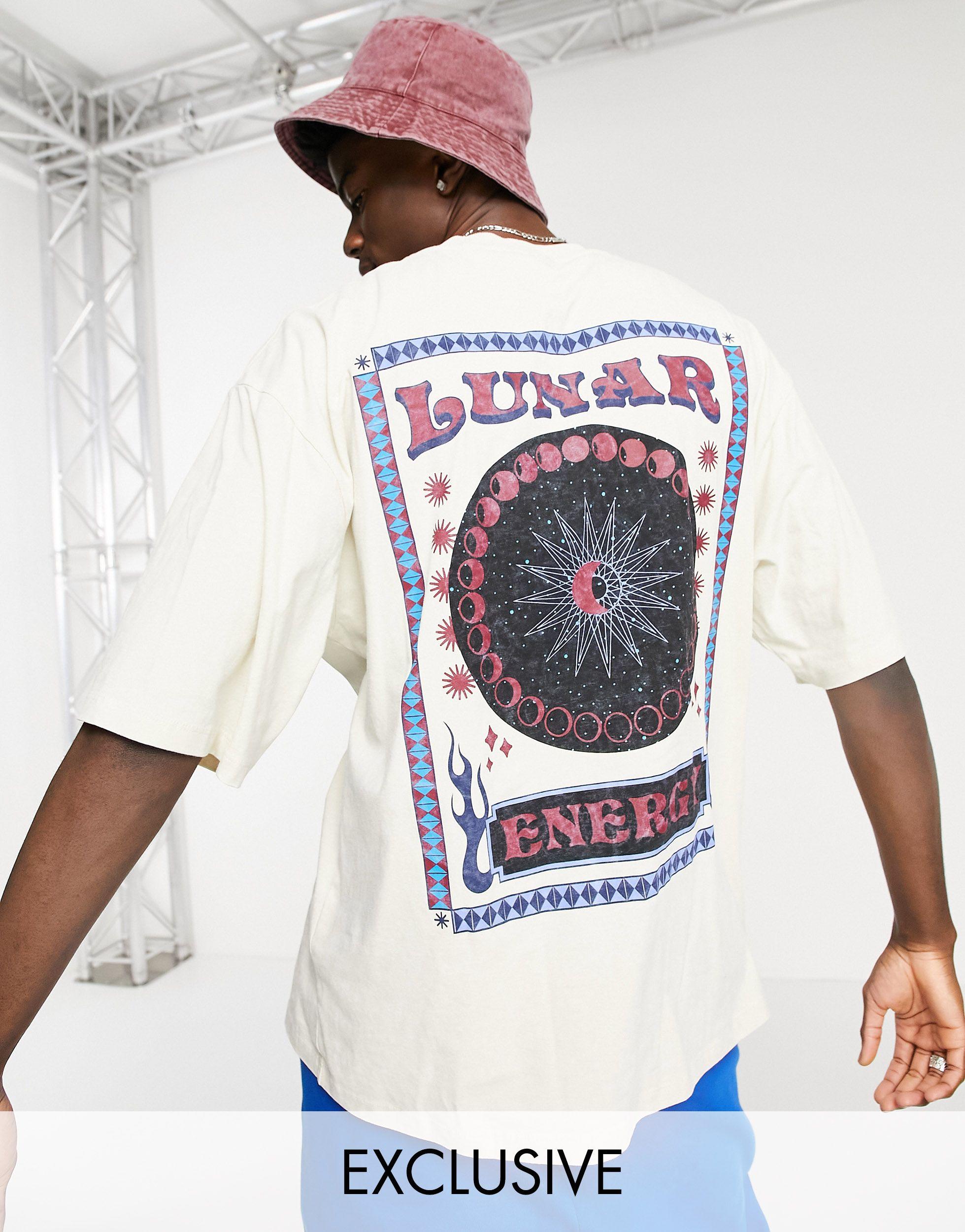Collusion Oversized T-shirt Met Print 