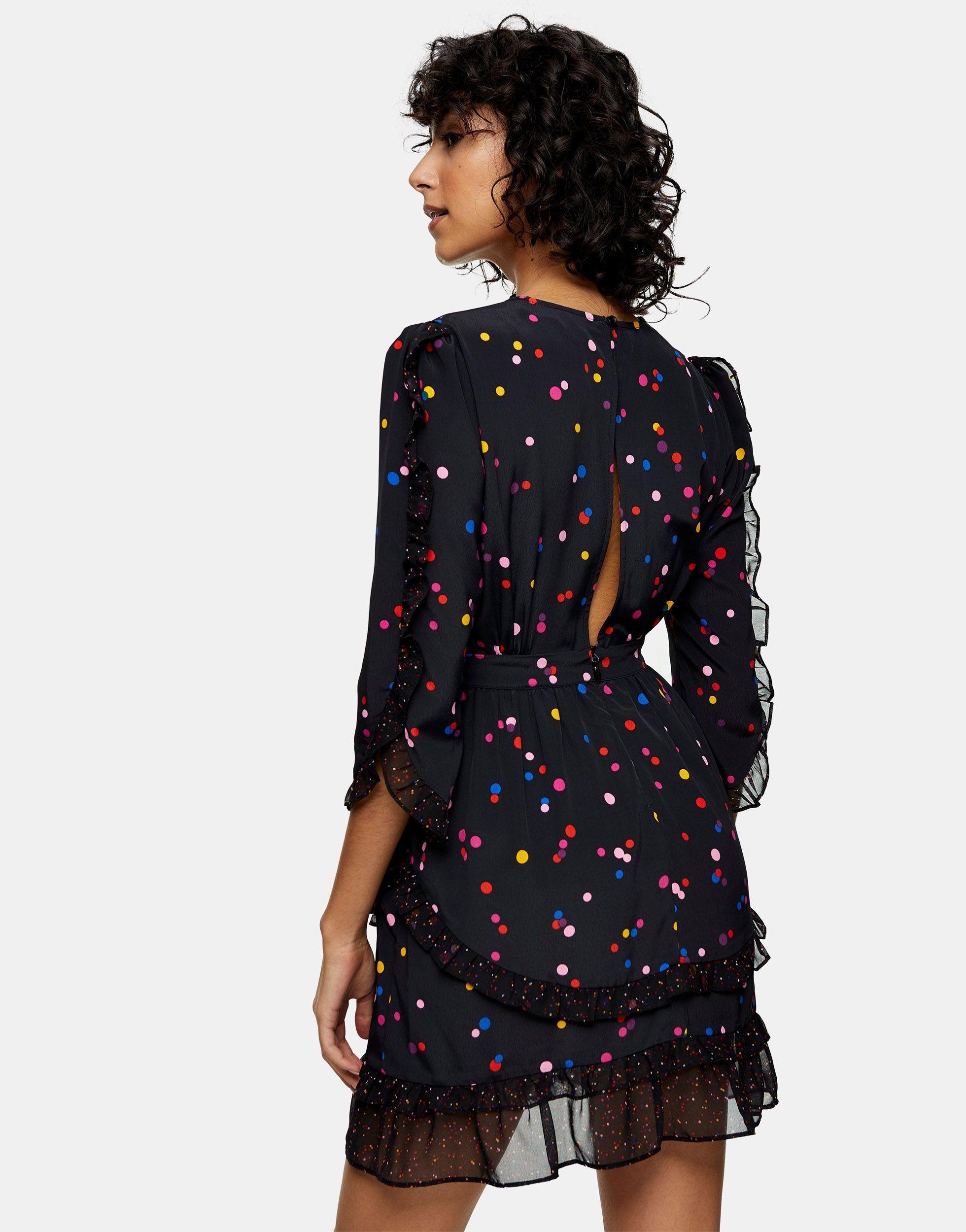 Topshop ruffle mini dress Clearance