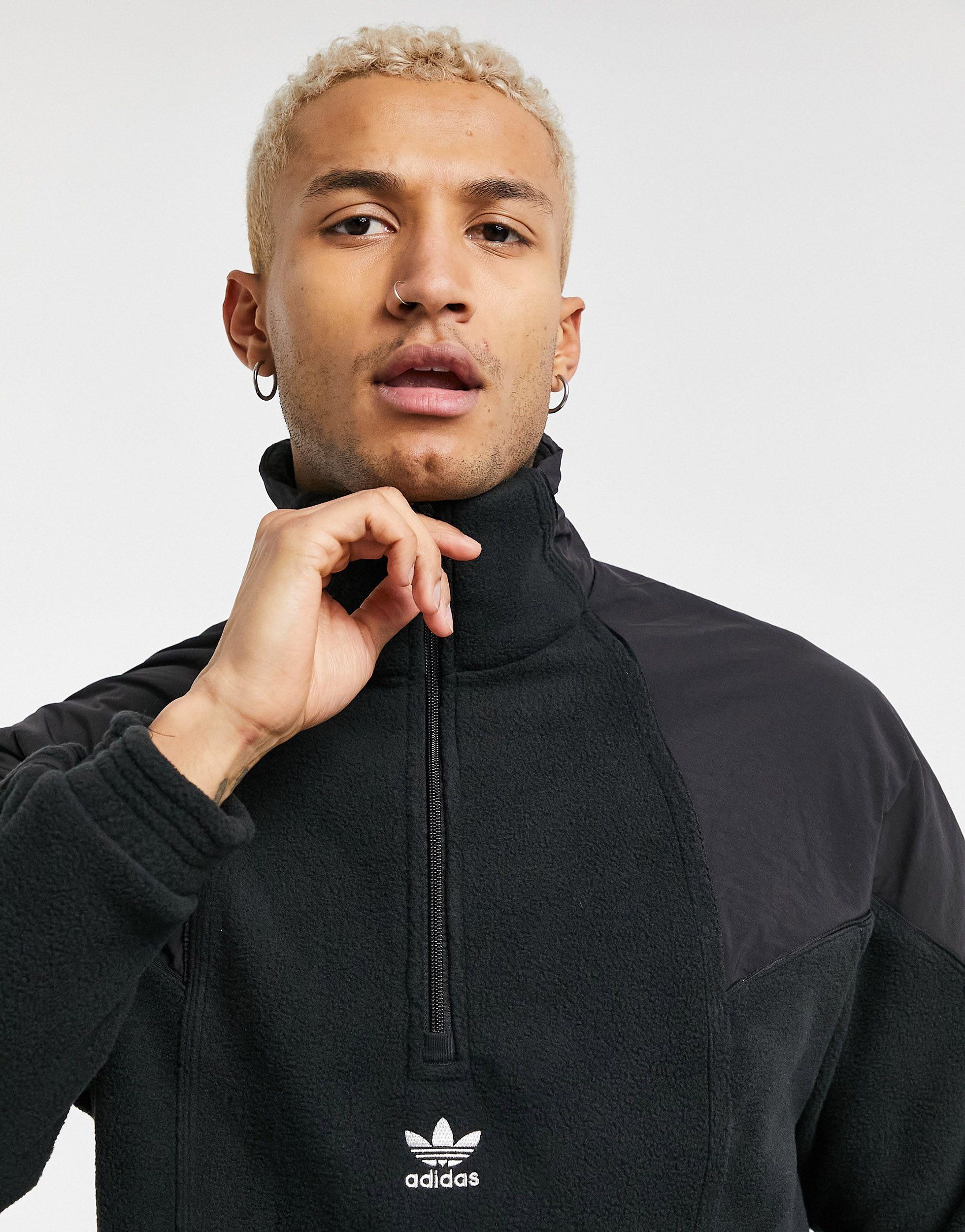 polar negro con cremallera retro revival de adidas originals