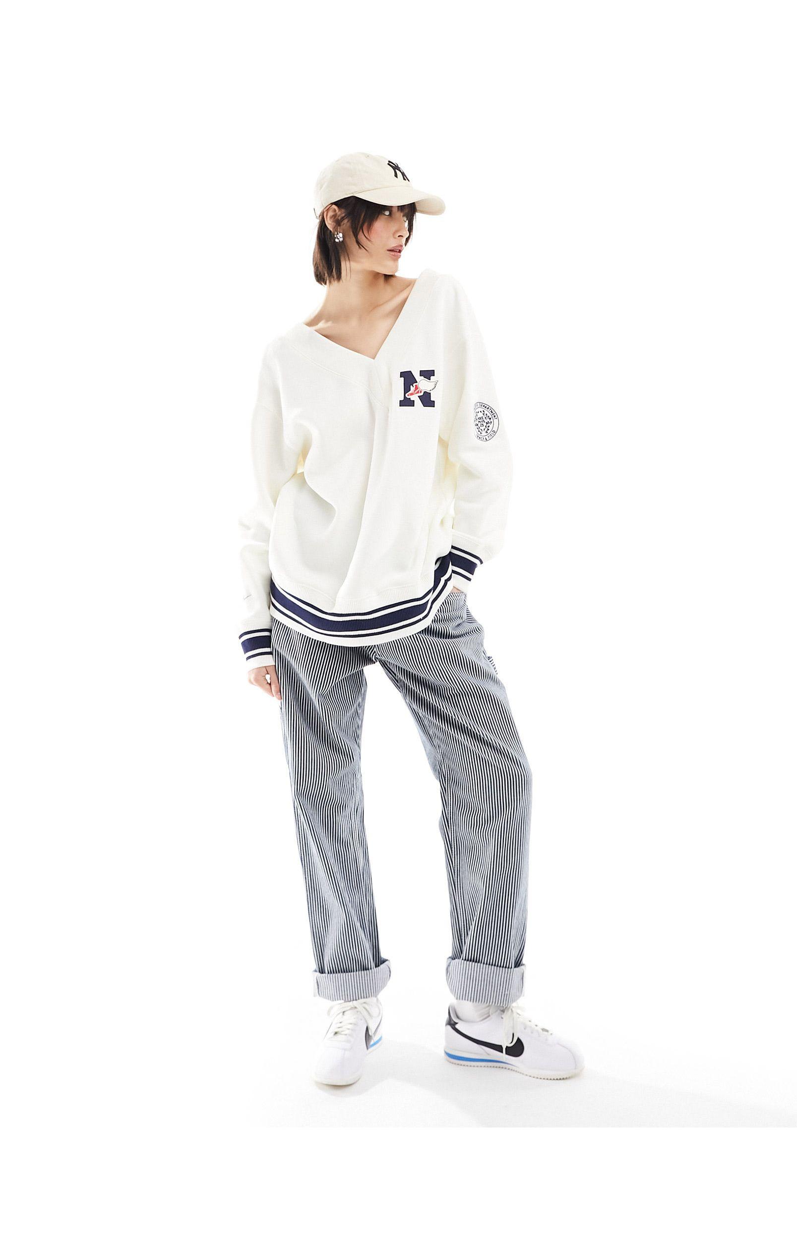 Nike varsity sweatshirt dress hot sale