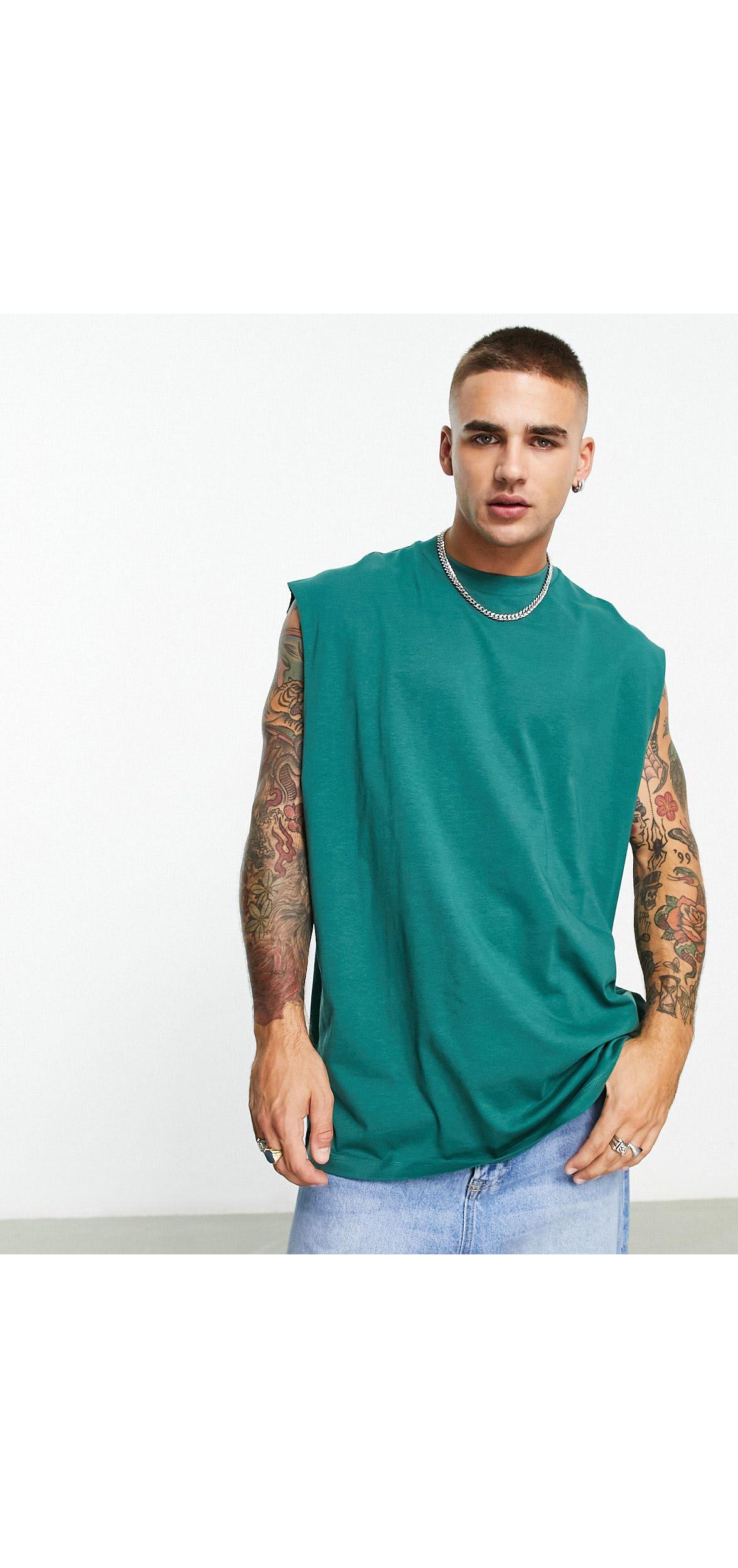 ASOS Oversized Fit Tank Top in Blue for Men | Lyst
