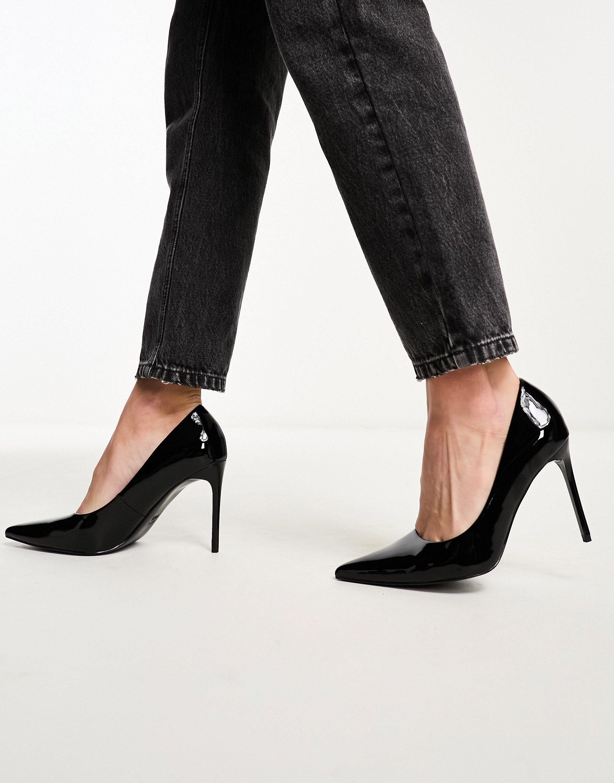 ASOS Paphos Pointed High Heeled Court Shoes in Black | Lyst
