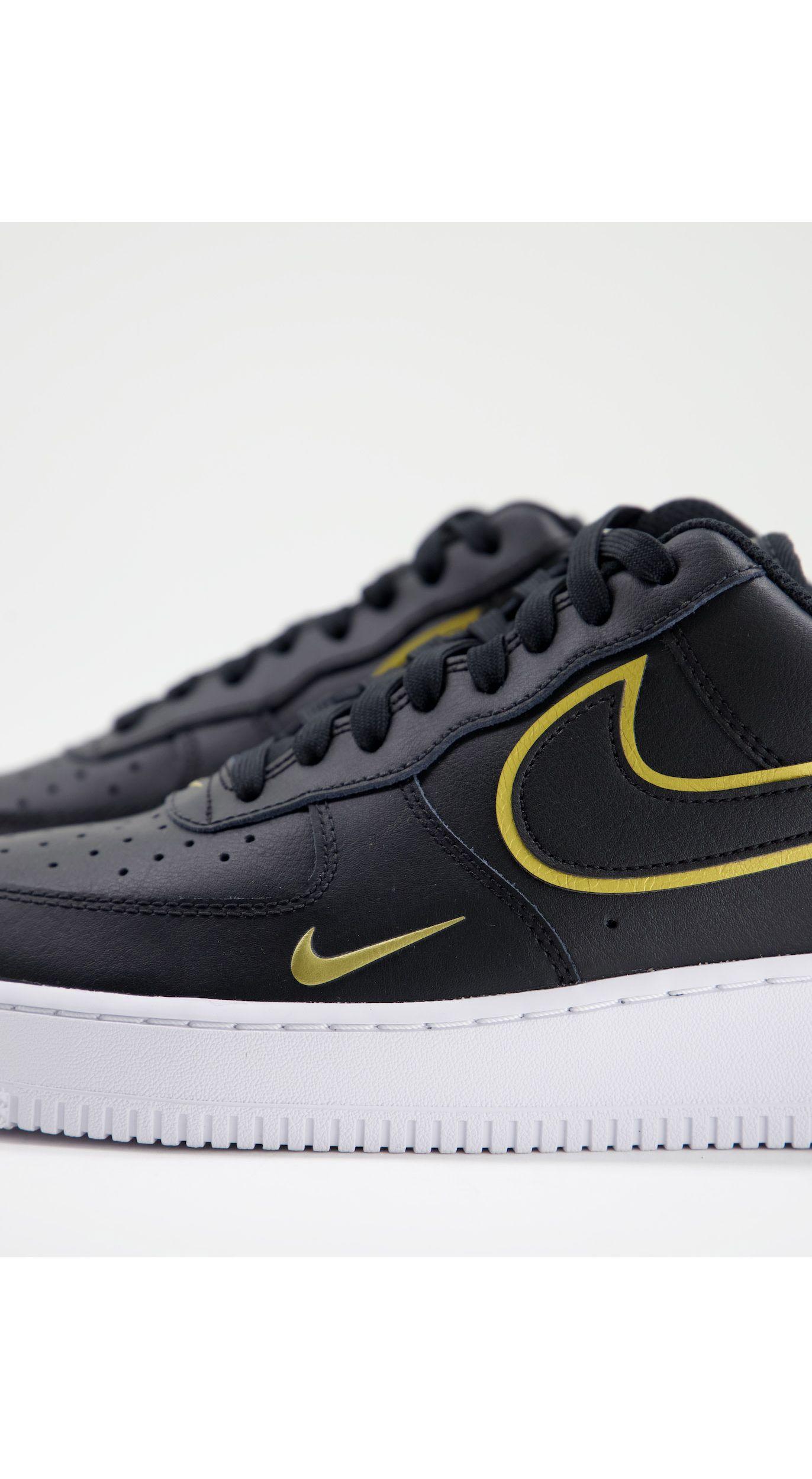 Air force 1 07 lv8 - sneakers nere e oro da Uomo di Nike in Nero | Lyst