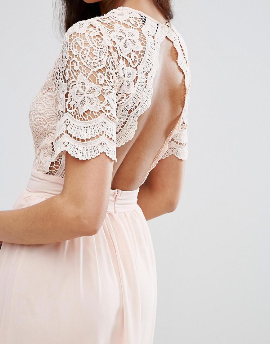 club l crochet detail maxi dress