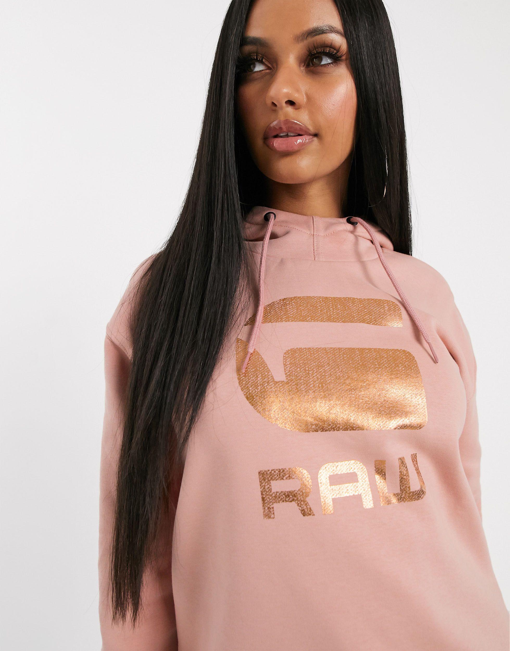 pink g star hoodie