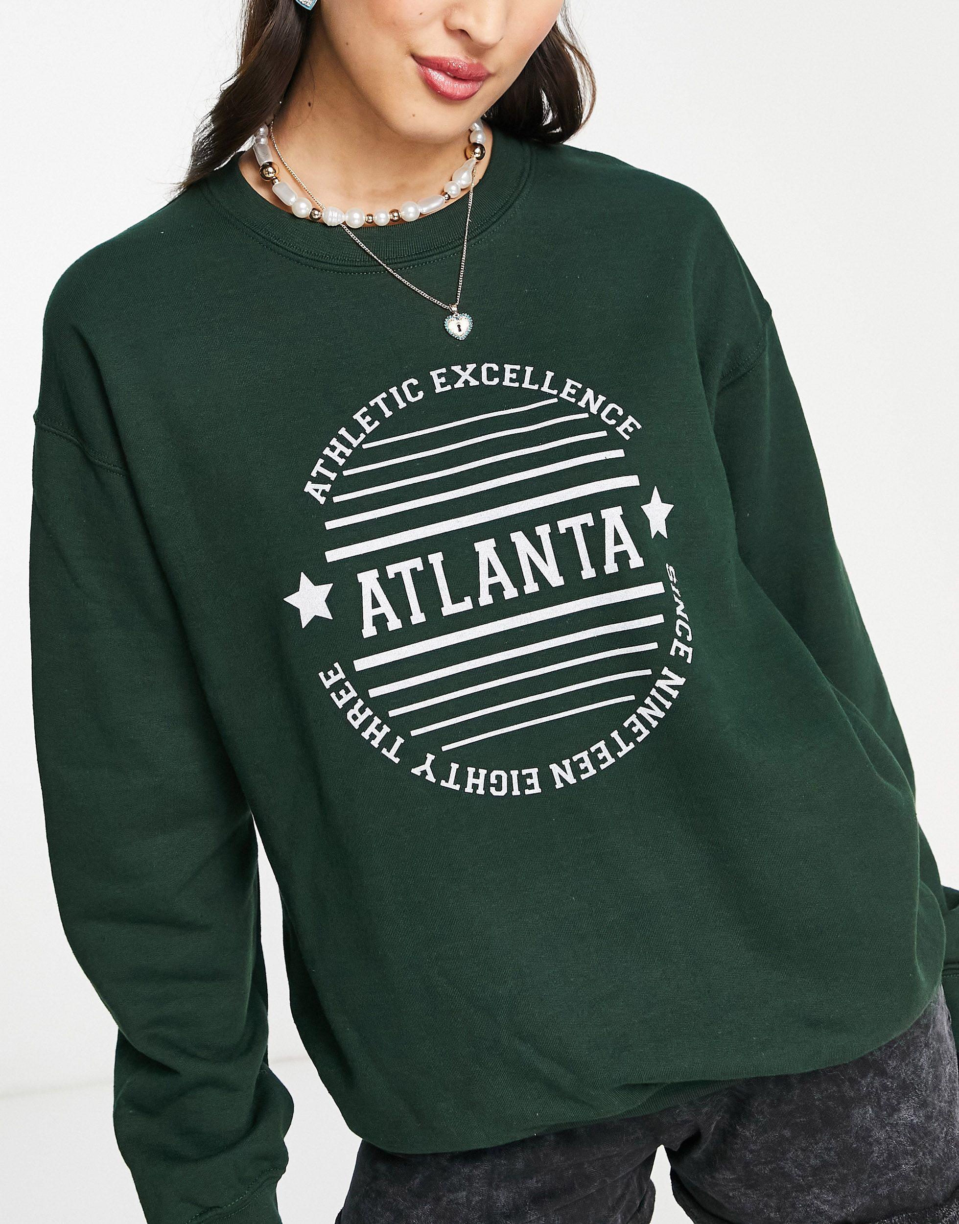 Daisy Street Atlanta Sweatshirt in Green | Lyst