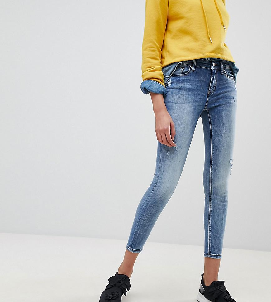 Stradivarius Denim Skinny Jeans Met Lage Taille in het Blauw | Lyst NL