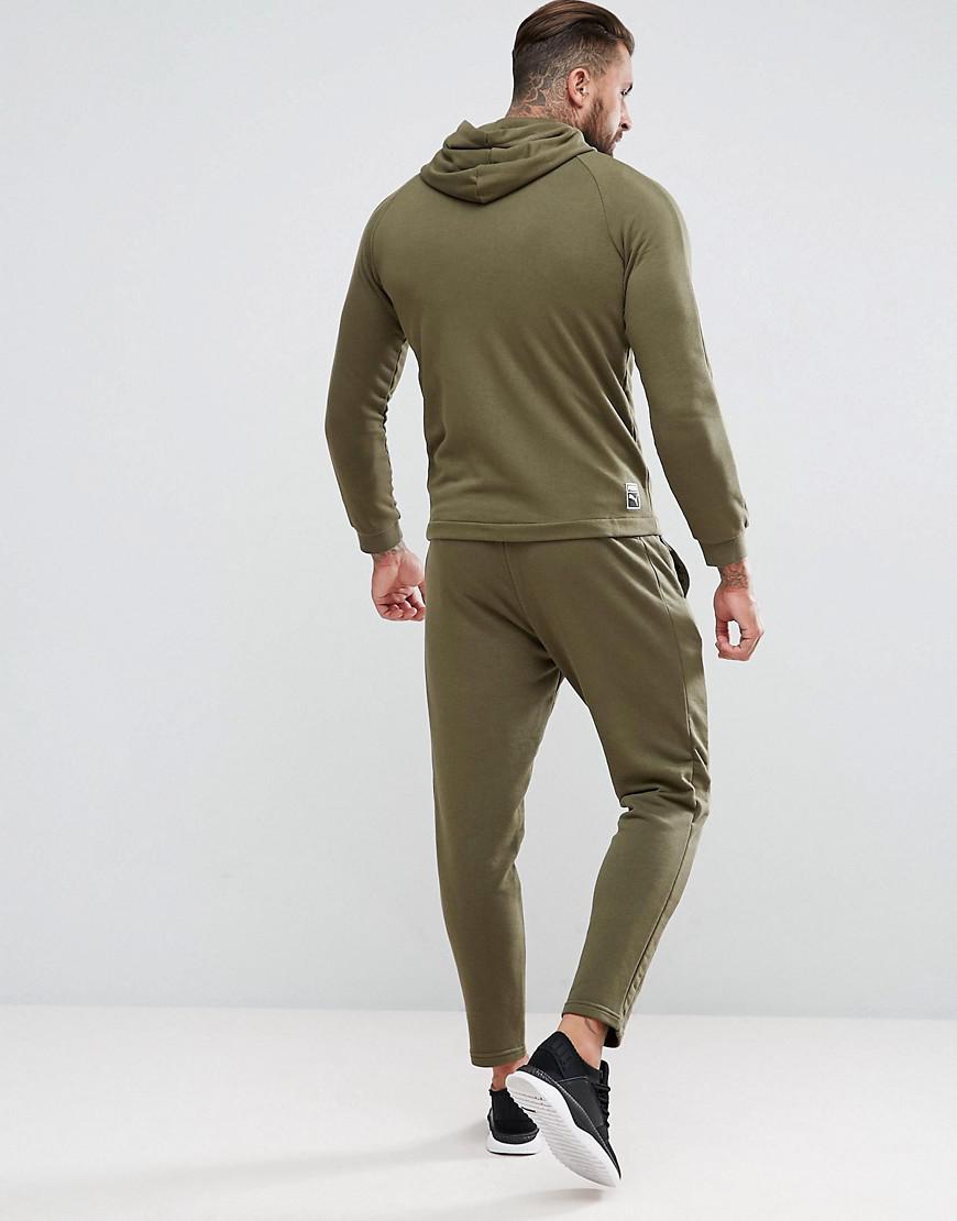 PUMA Skinny Fit Tracksuit Set In Khaki Exclusive At Asos in Green for ...