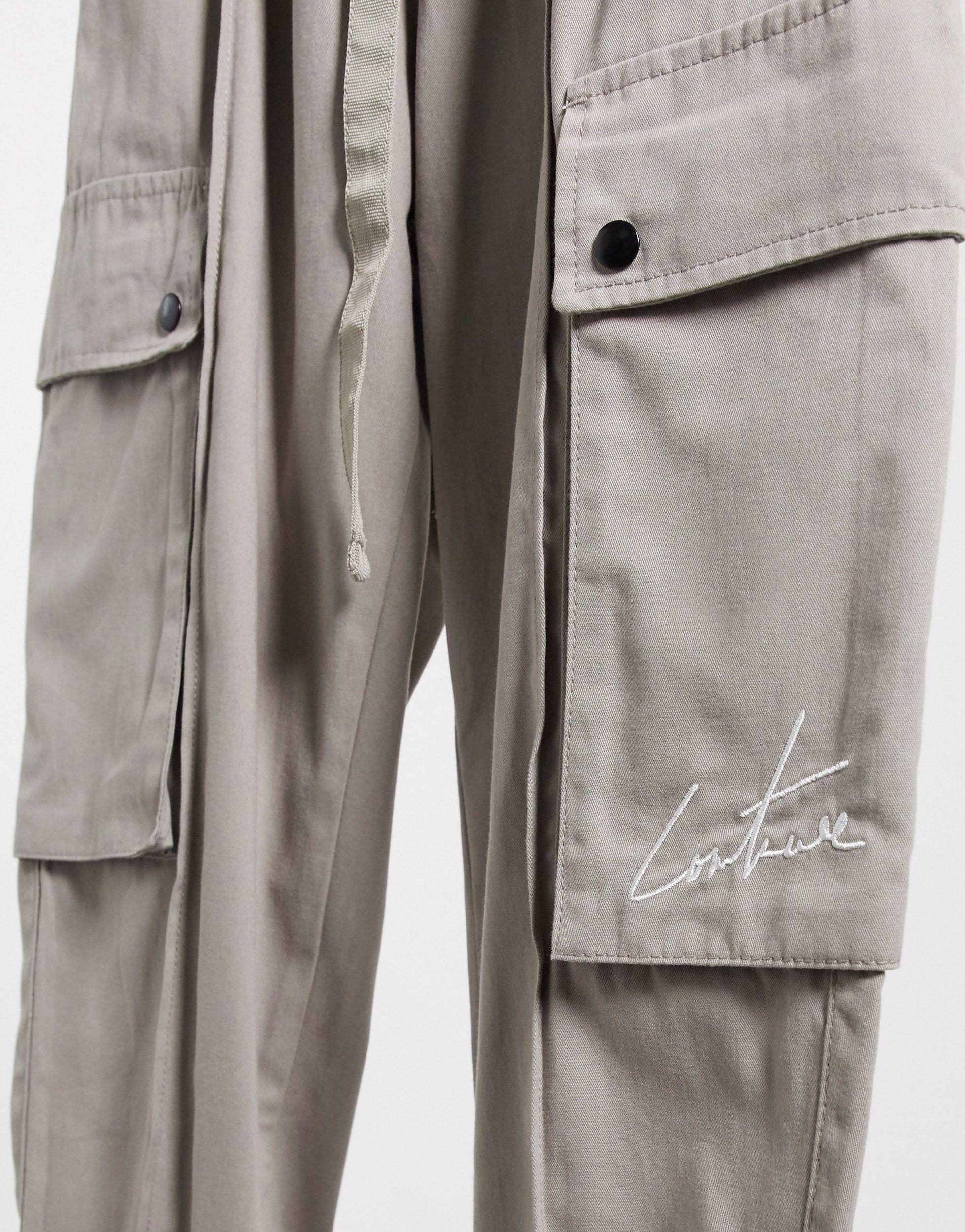 the couture club utility cargo pant in black
