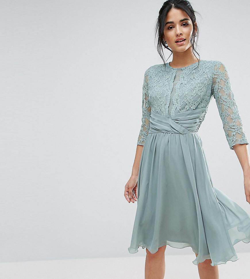 ruched waist midi dress