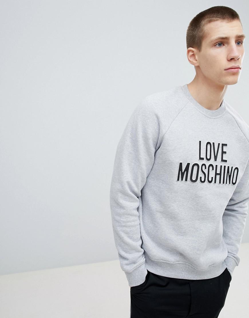 love moschino grey sweatshirt