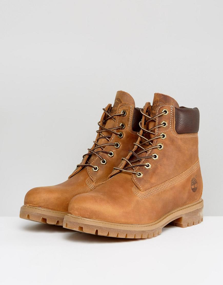 Timberland Heritage 6 Inch Premium Grain Leather Boots in Brown for Men |  Lyst