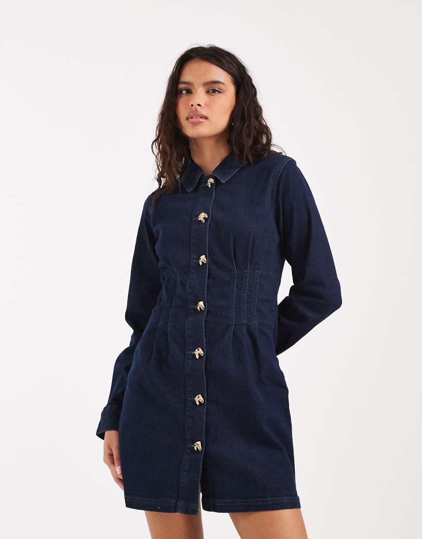 denim shirt dress river island River Island's 'flattering' 38 denim smock dress 'looks good on everyone'