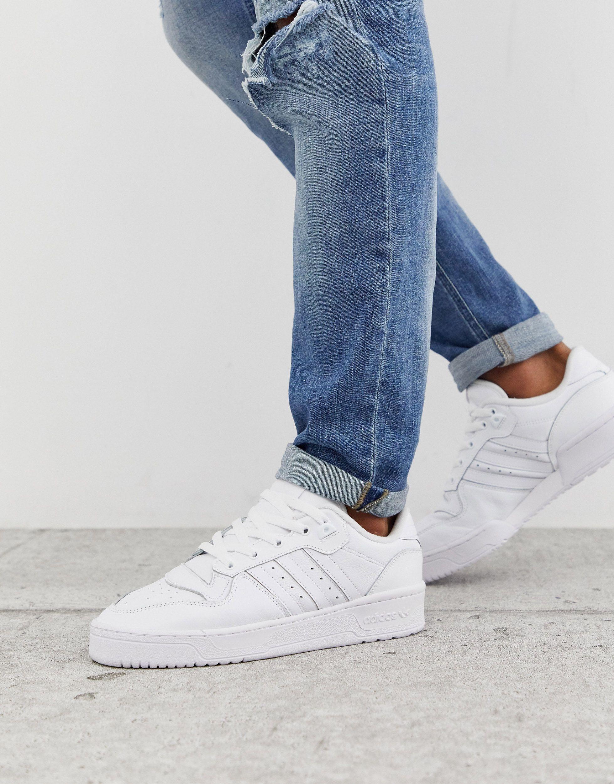Rivalry - sneakers basse triploadidas Originals in Pelle da Uomo colore  Bianco | Lyst