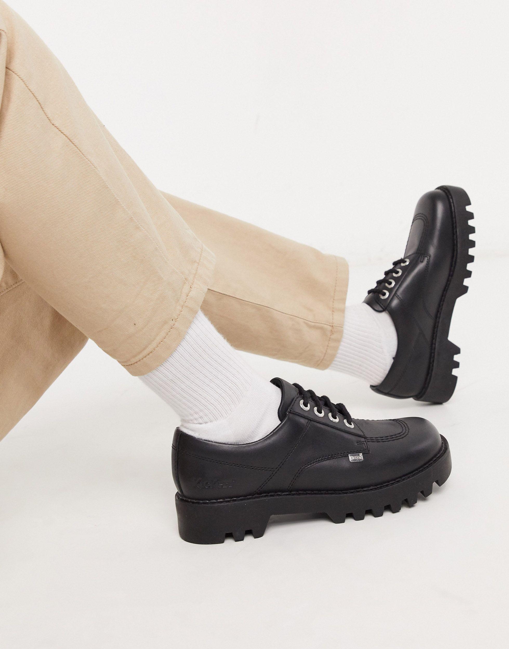 Kickers Kizzy Chunky Derby Shoes in Black for Men | Lyst