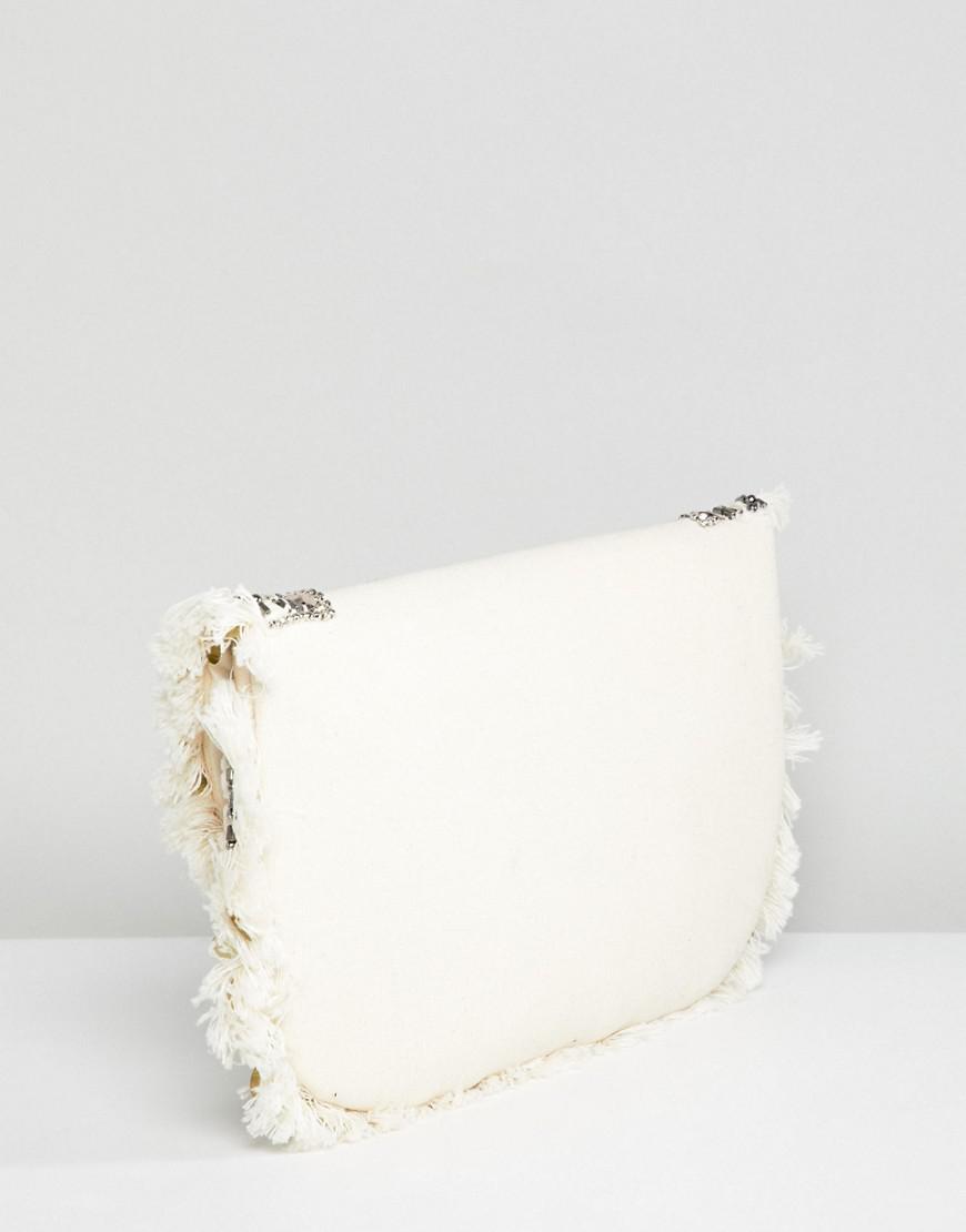 cream clutch bag new look
