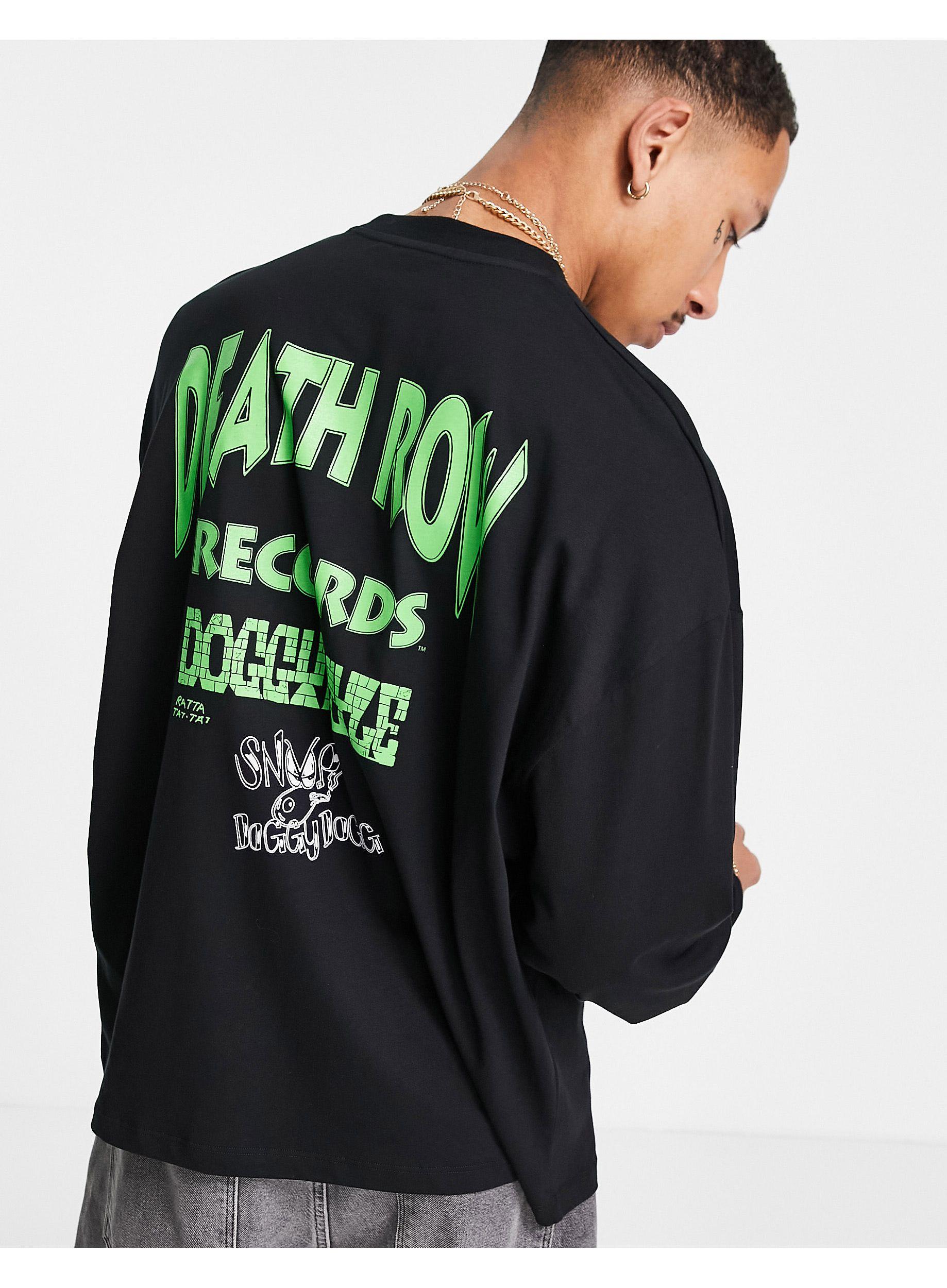 ASOS Snoop dogg Death Row Records Oversized Long Sleeve T-shirt in Black  for Men | Lyst
