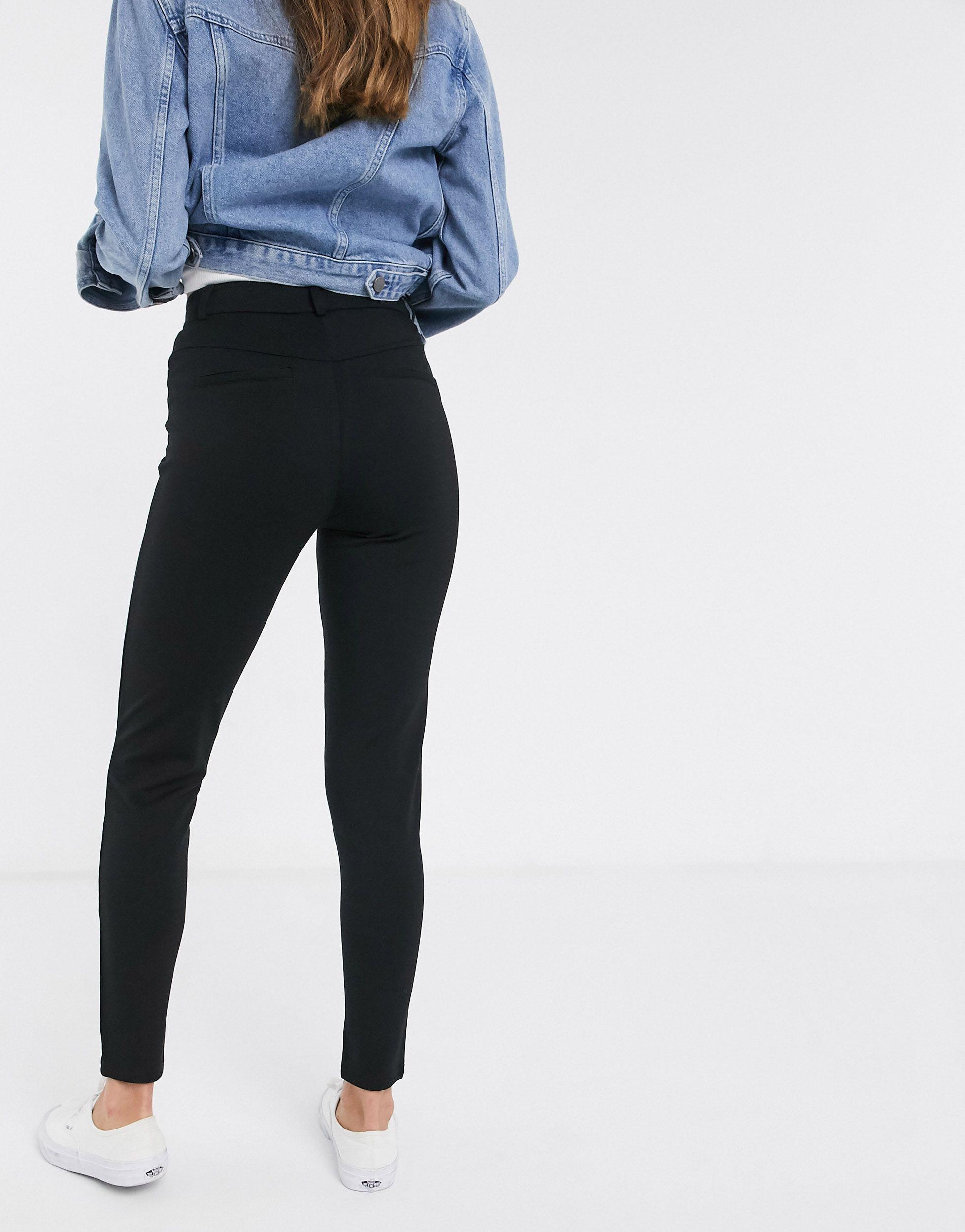 Pieces Denim Klara - Skinny jegging Jeans Met Hoge Taille in het Zwart -  Lyst