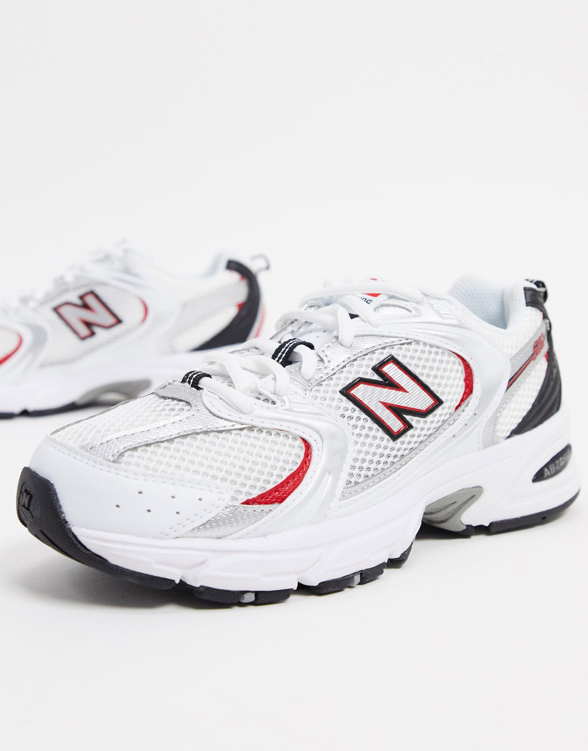 Zapatillas en , plateado y rojo 530 New Balance de color Blanco | Lyst