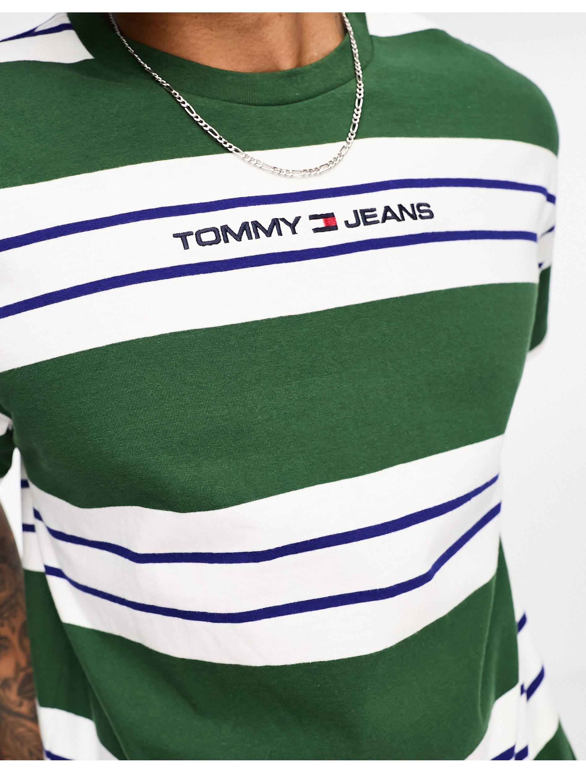 Tommy Hilfiger Relaxed Bold Stripe T-shirt in Green for Men | Lyst