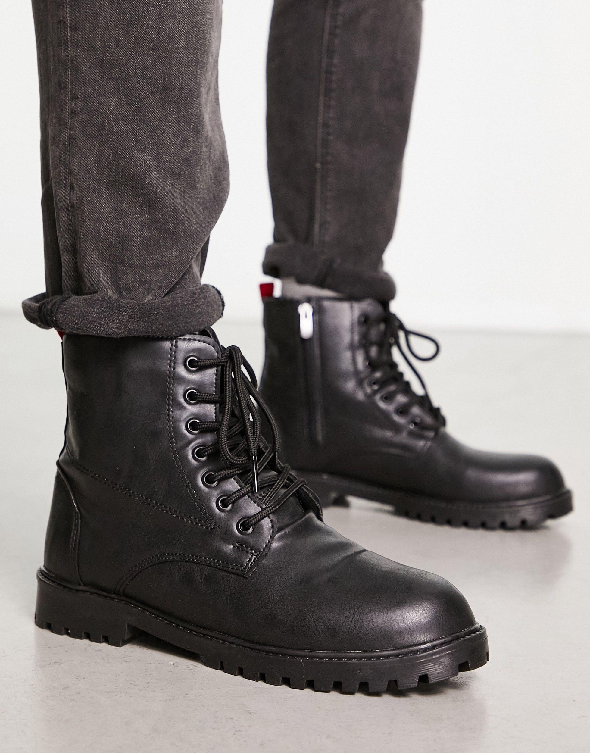 Bolongaro Trevor Minimal Lace Up Boots in Black for Men Lyst UK