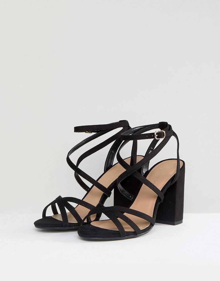 multi strap block heel sandals