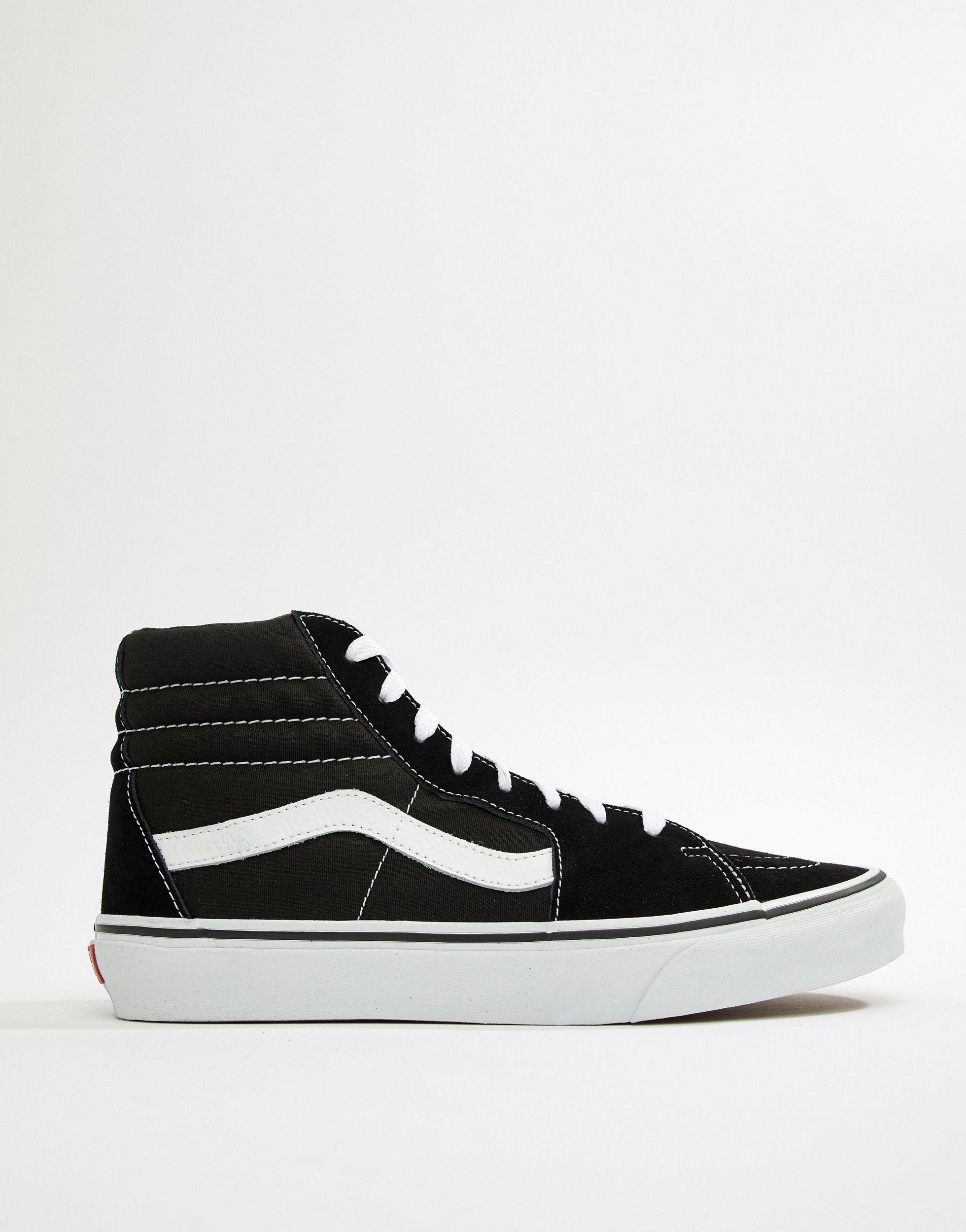 Zapatillas negras altas sk8-hi Vans de Ante de color Negro | Lyst