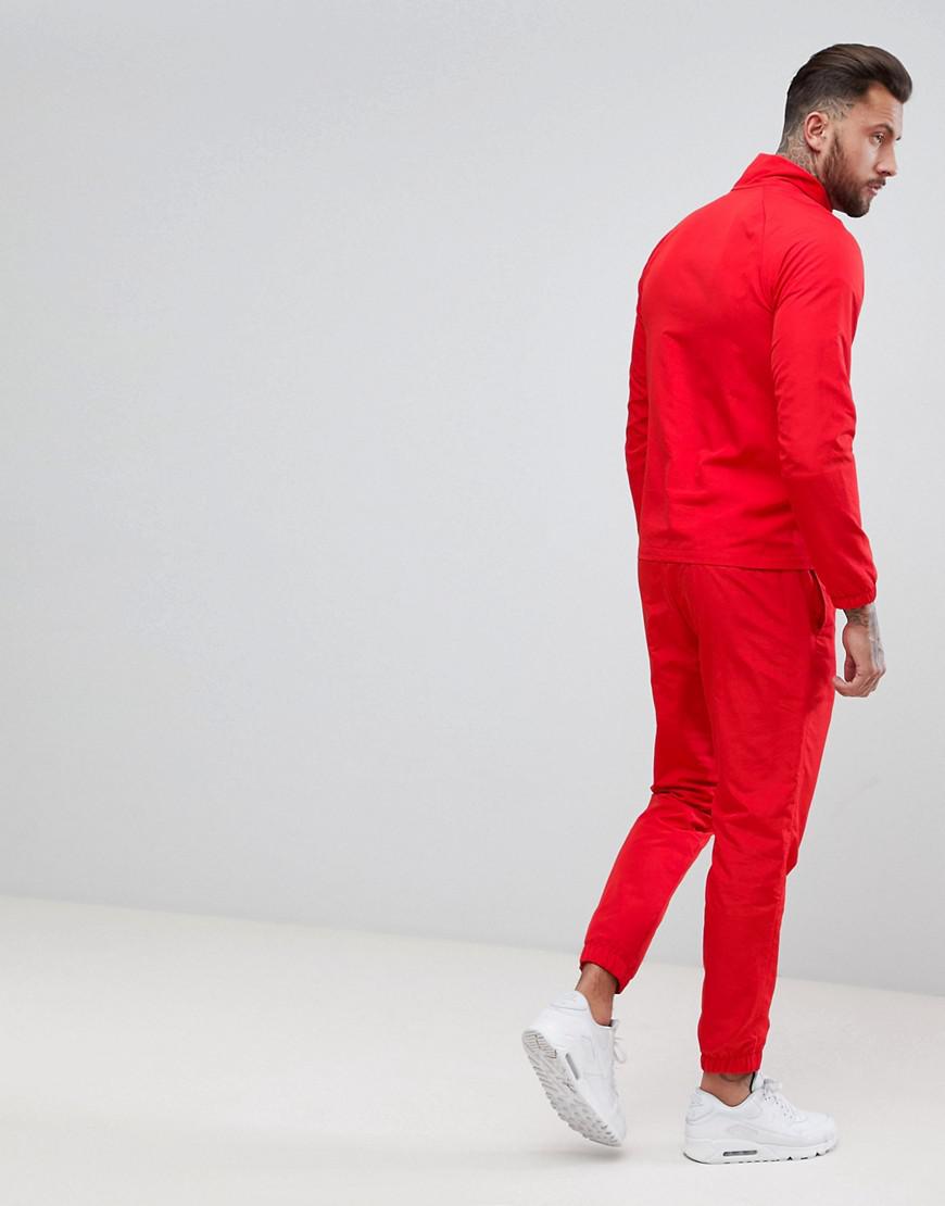 red nike tracksuit set