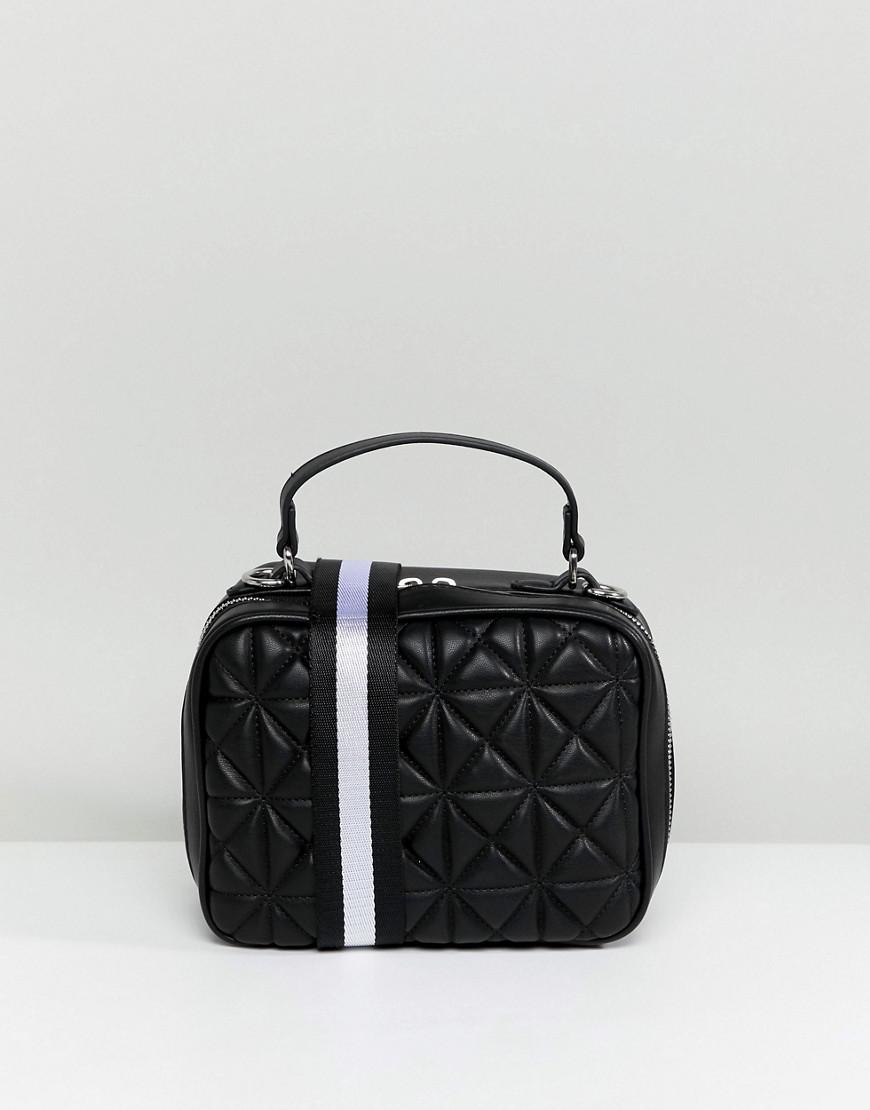 striped strap crossbody bag