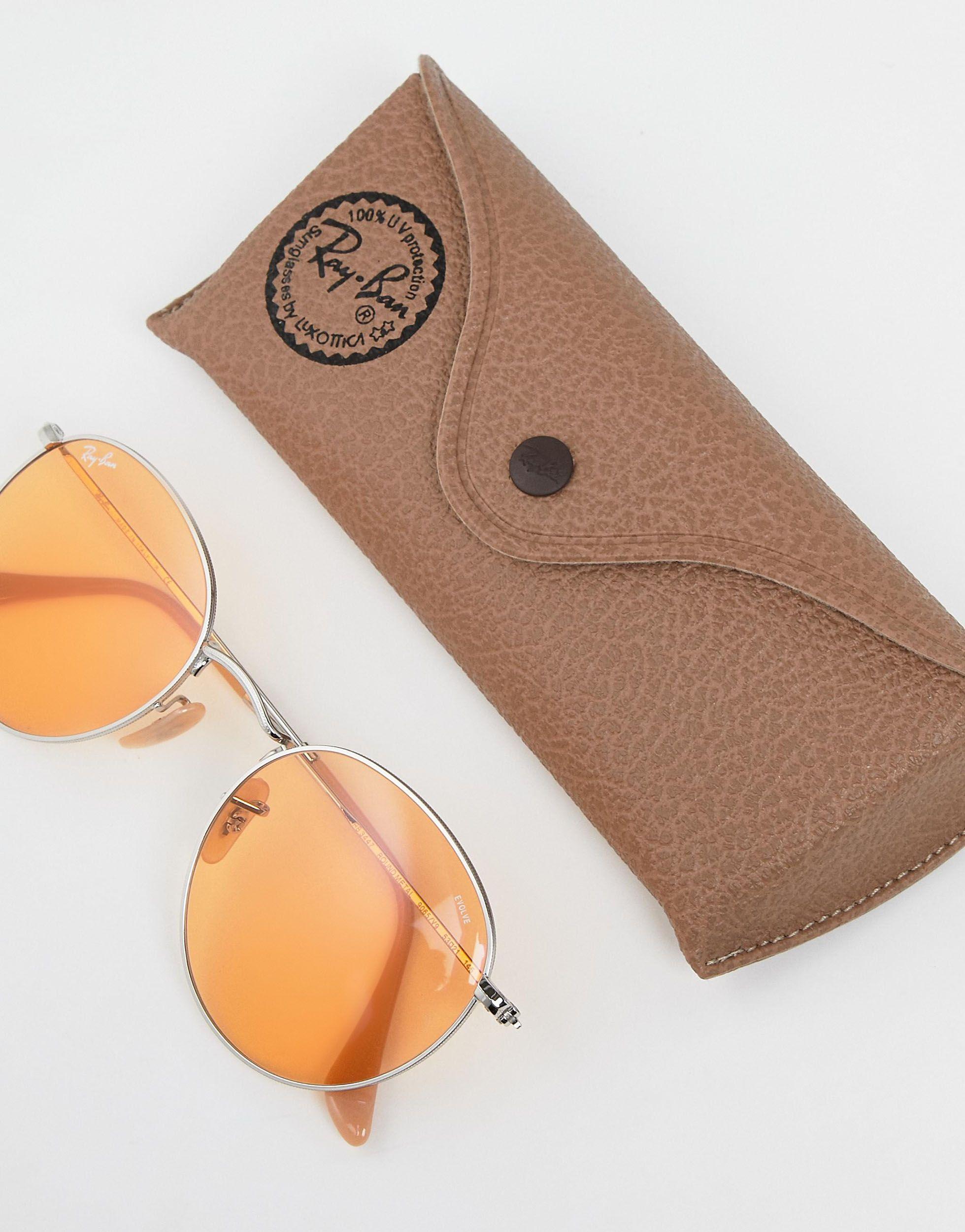 Round Metal Ray Ban Yellow Evolve Ray-Ban 0rb3447 Round