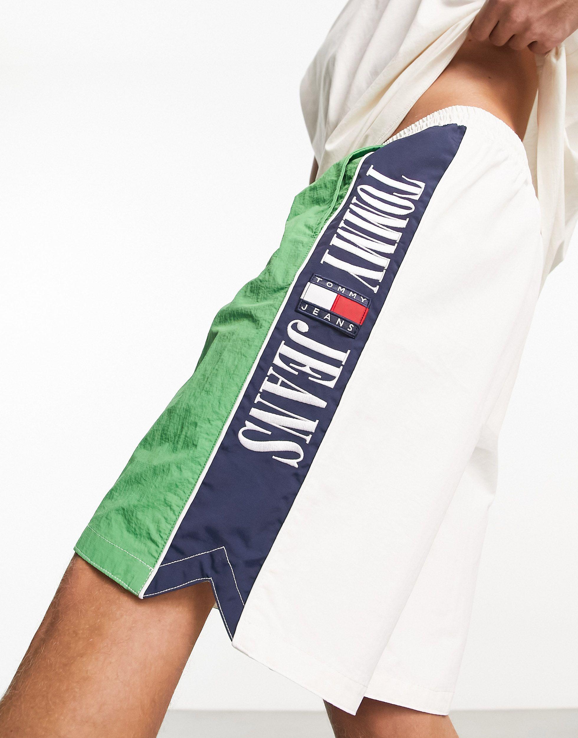 Tommy Hilfiger Colourblock Shorts in Green for Men | Lyst