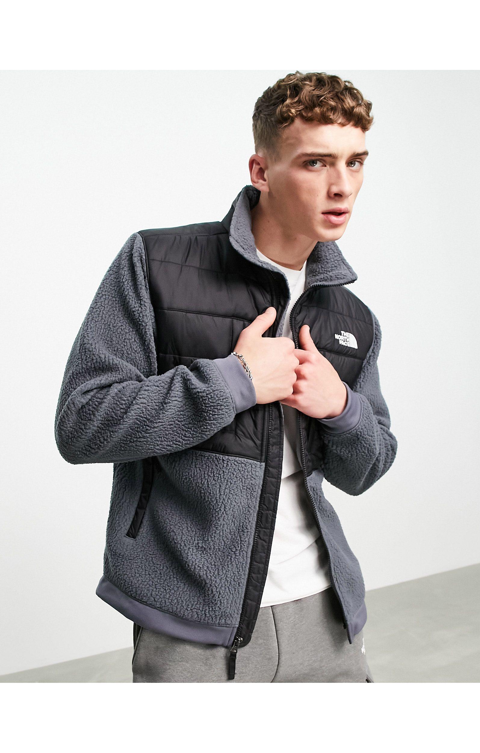 Grey north face fleece jacket best sale