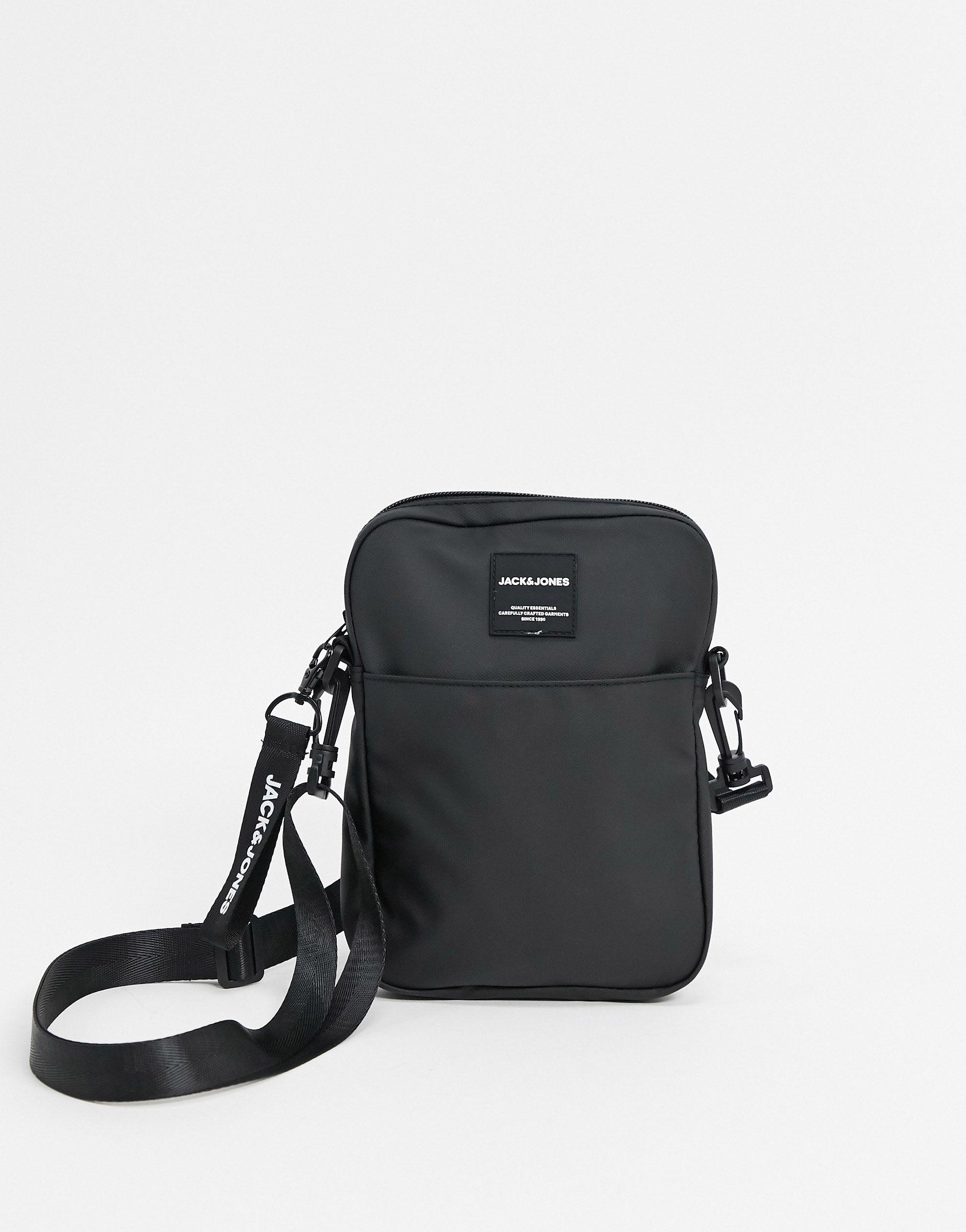 Bandolera negra Jack \u0026 Jones de Tejido sintético de color Negro para hombre  | Lyst