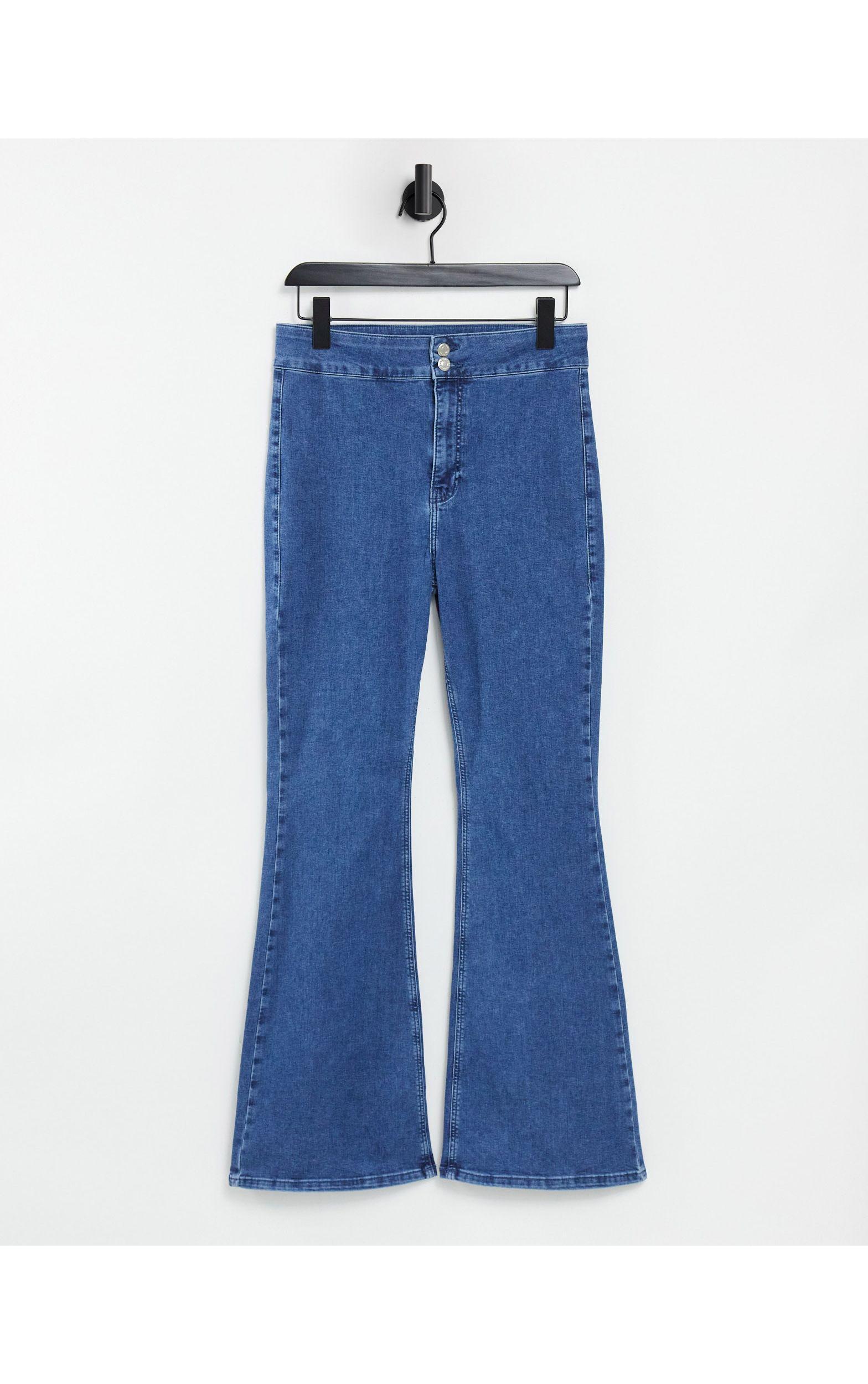TOPSHOP Denim Three Stretch Flare Jean 