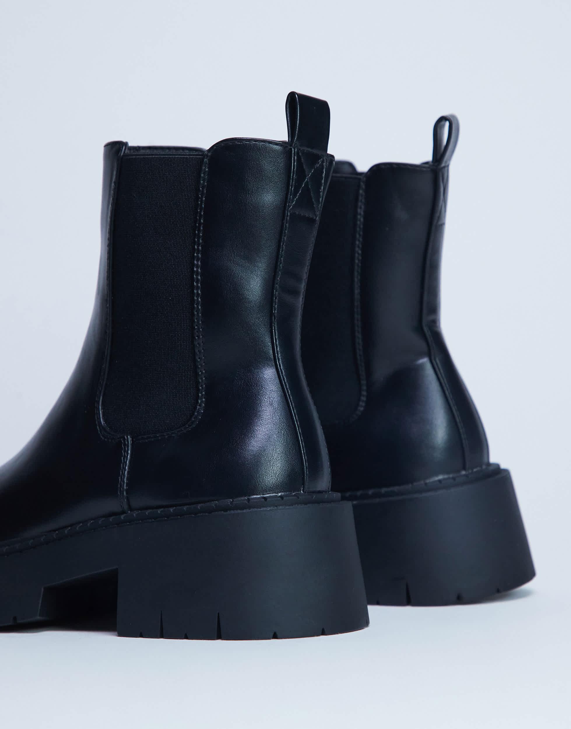 TOPSHOP Layla Chunky Chelsea Boots in Blue Lyst
