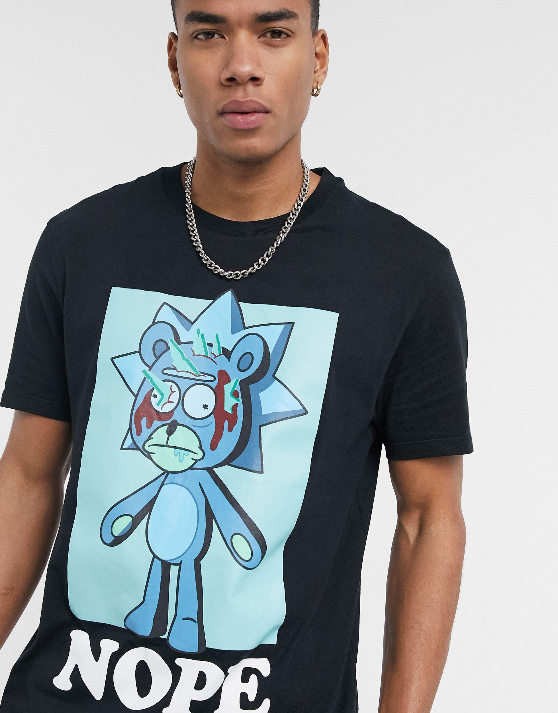 Bershka Rick And Morty Nope T-shirt With Back Print in Black for Men Lyst