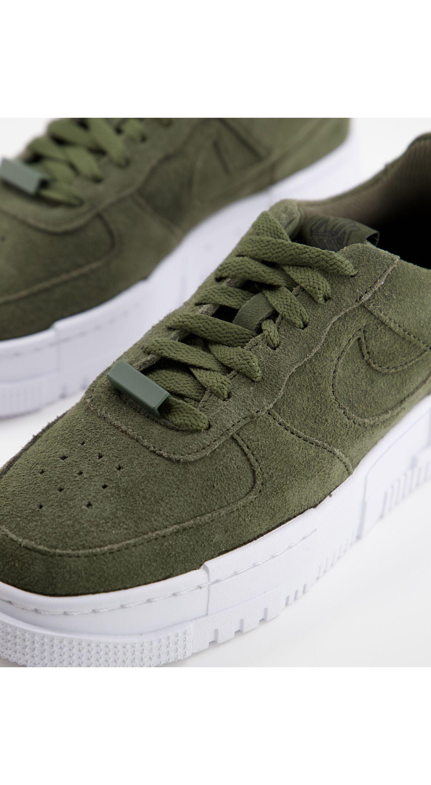 Nike air force 1 suede groen cheap