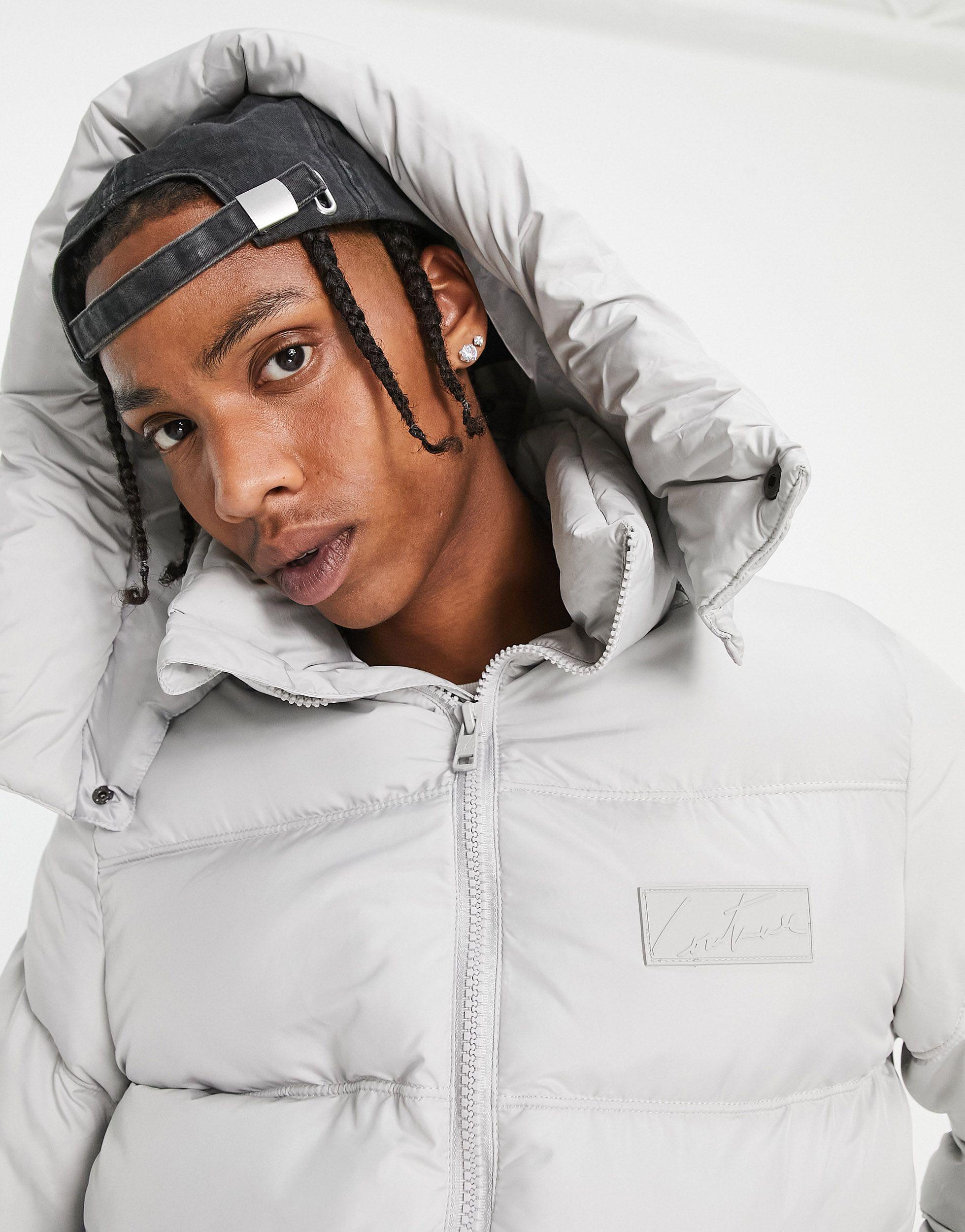 The Couture Club Essentials Puffer Jacket in Gray for Men | Lyst